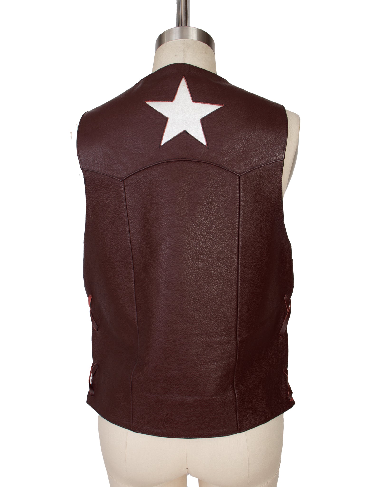 Handmade Leather Laser Cut Star Vest