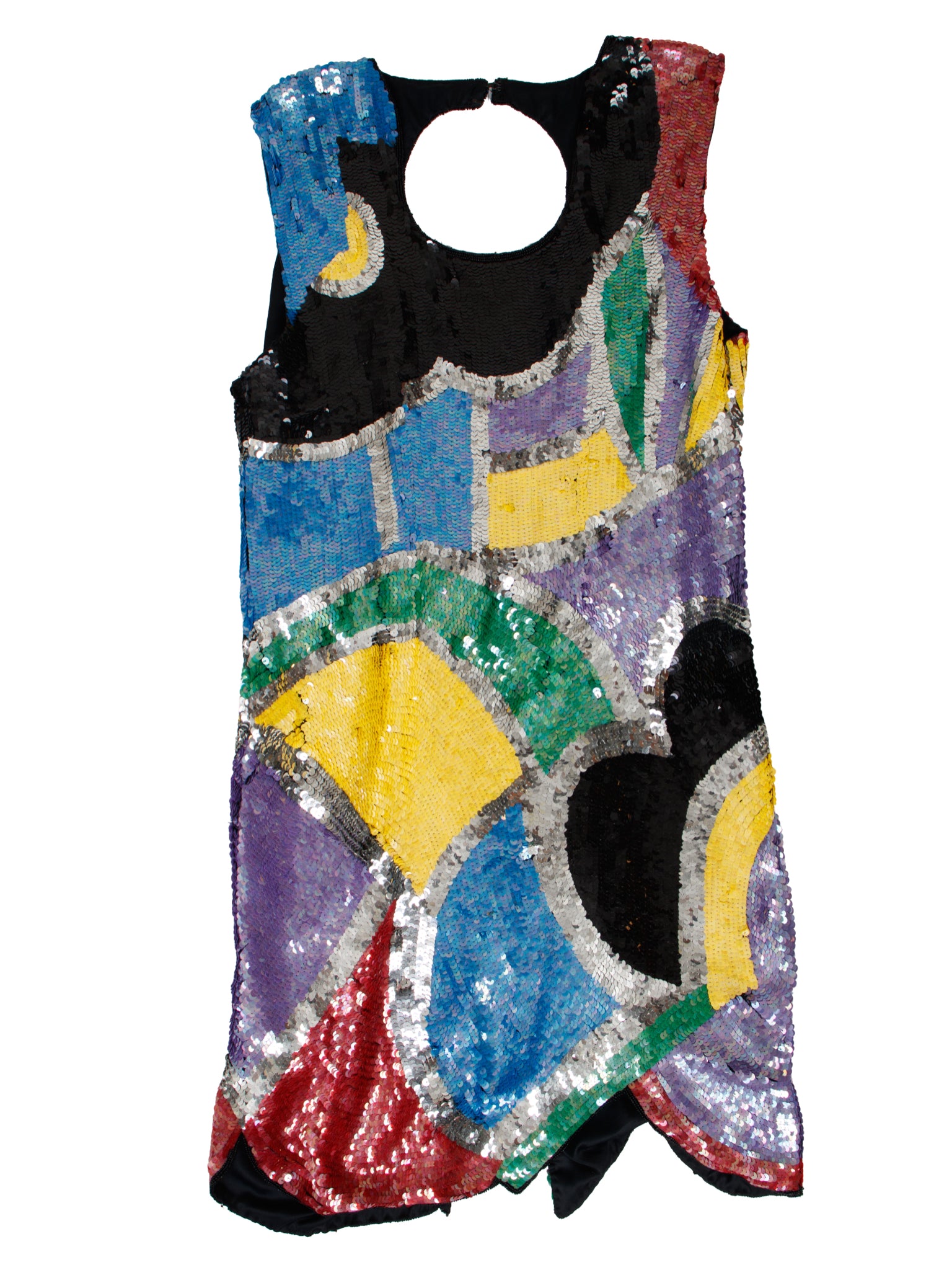 1980s Sequins Originals Geometric Dress