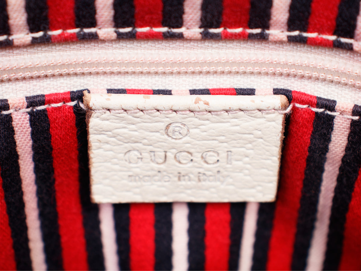 Gucci Abbey Canvas Logo Script Bag