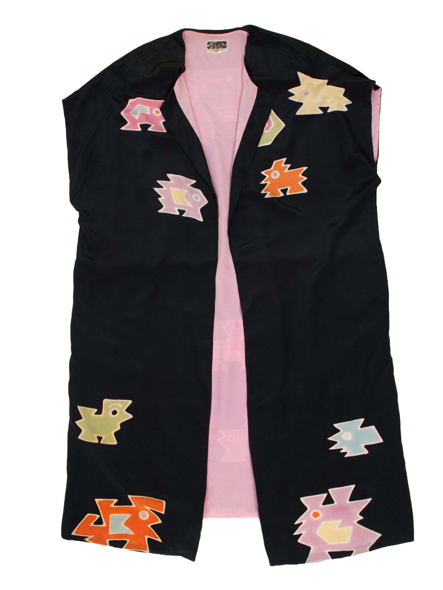 1980s Art-To-Wear Silk Printed Duster