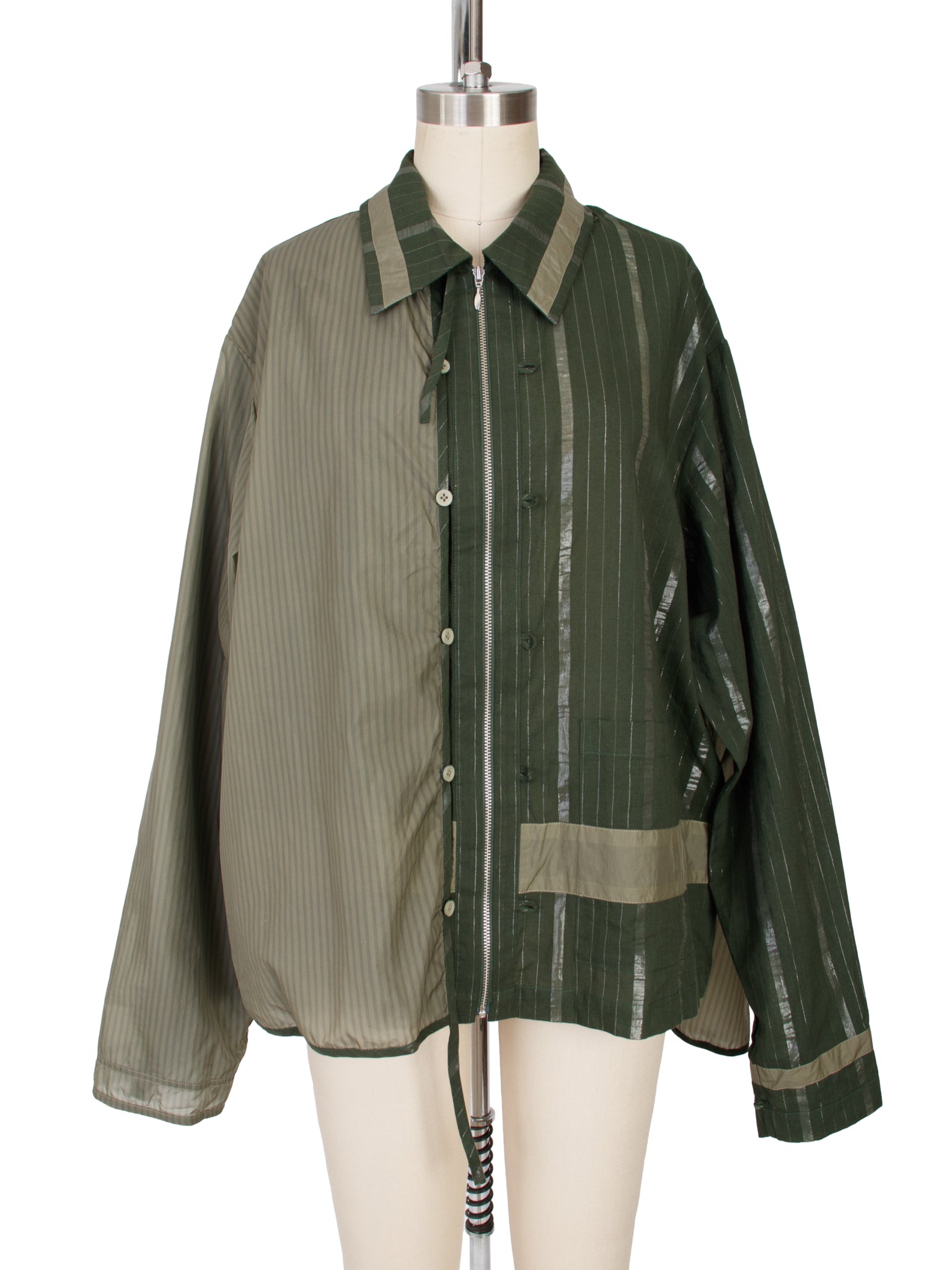 Craig Green Nylon Cotton Striped Layered Jacket