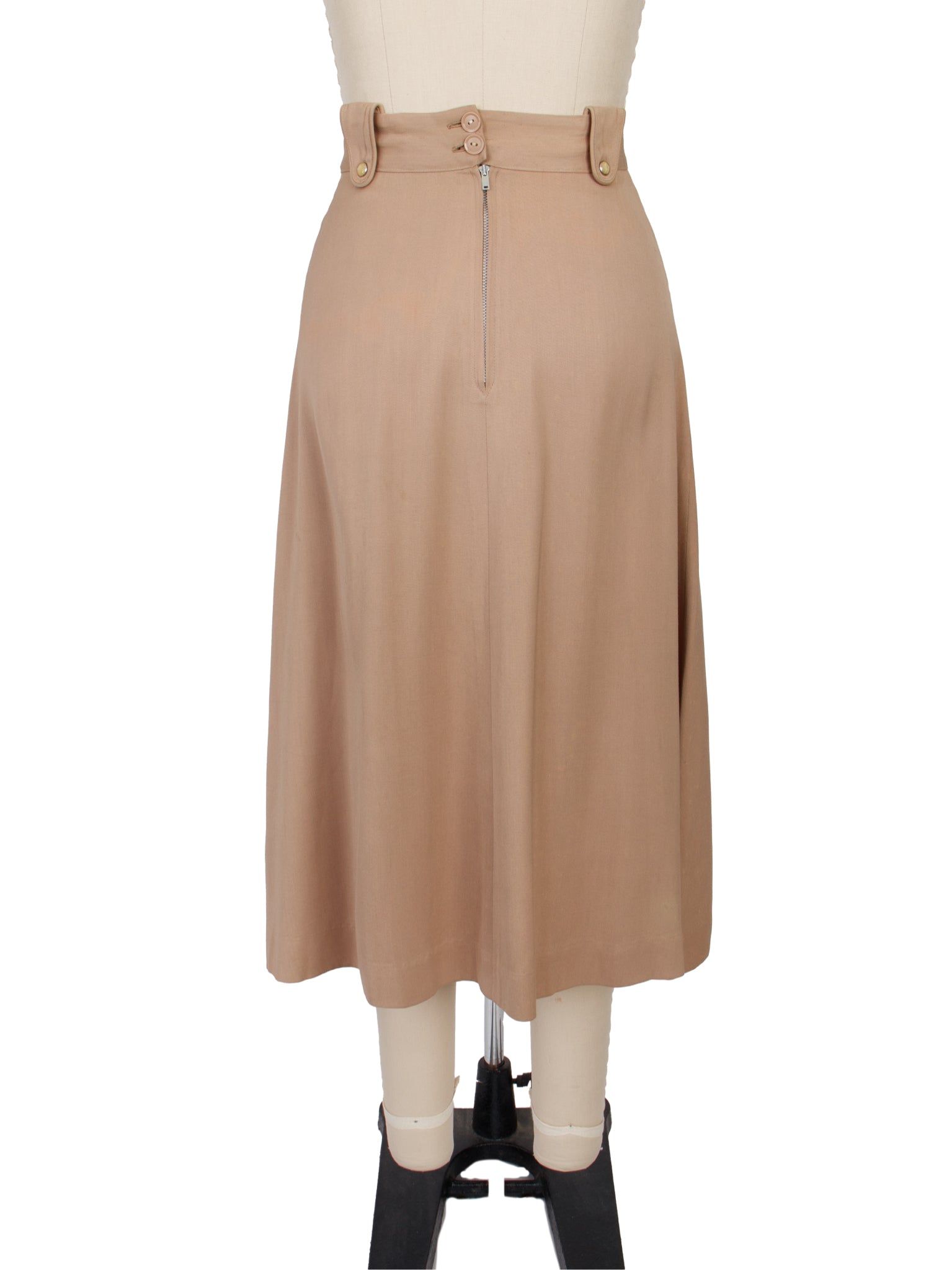 1940s Hillbilly Westerns Denver Gabardine & Leather Fringe Skirt Set
