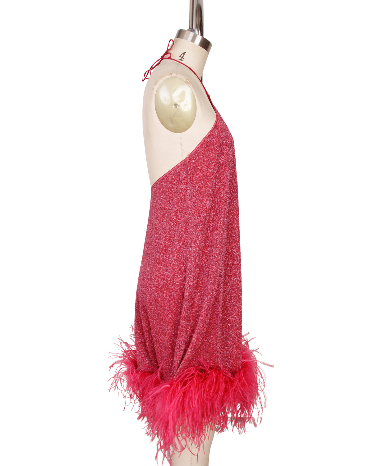 Oseree Lumiere Lurex Ostritch Feather Dress
