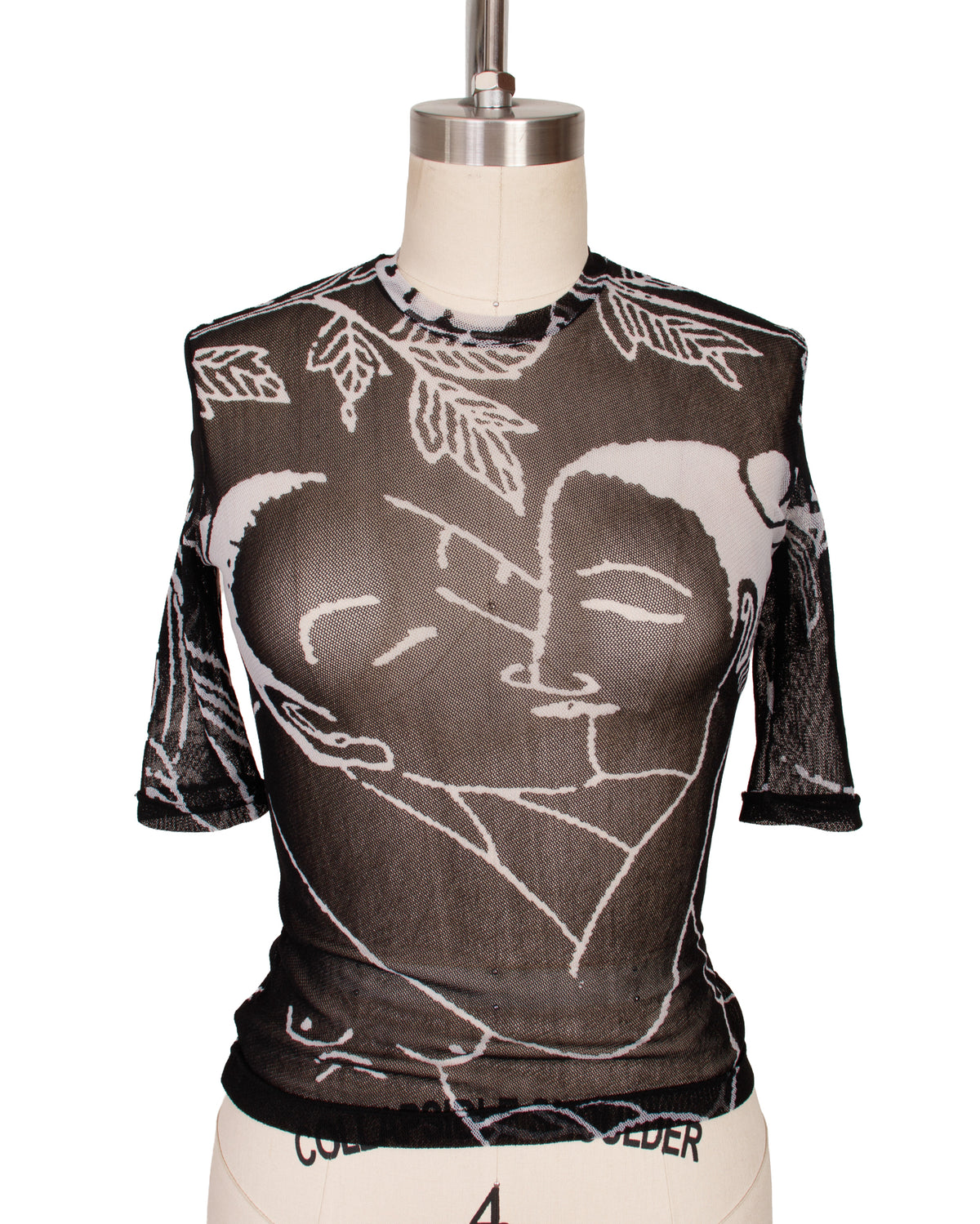 Vivienne Tam Mesh Kissing Couple Print Top