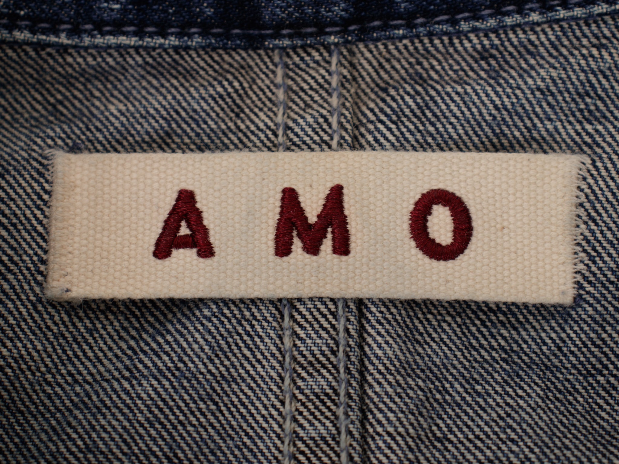 Amo Distressed Denim Zip Jumpsuit