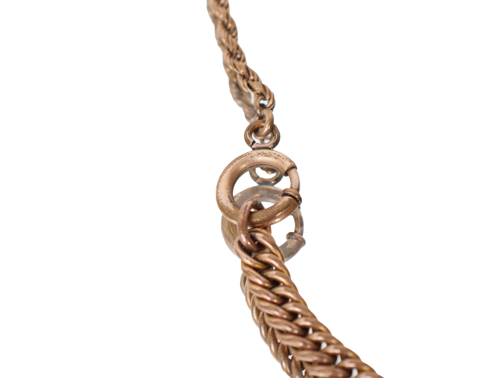 Victorian Sapphire Bezel & Gold Plated Watch Chain