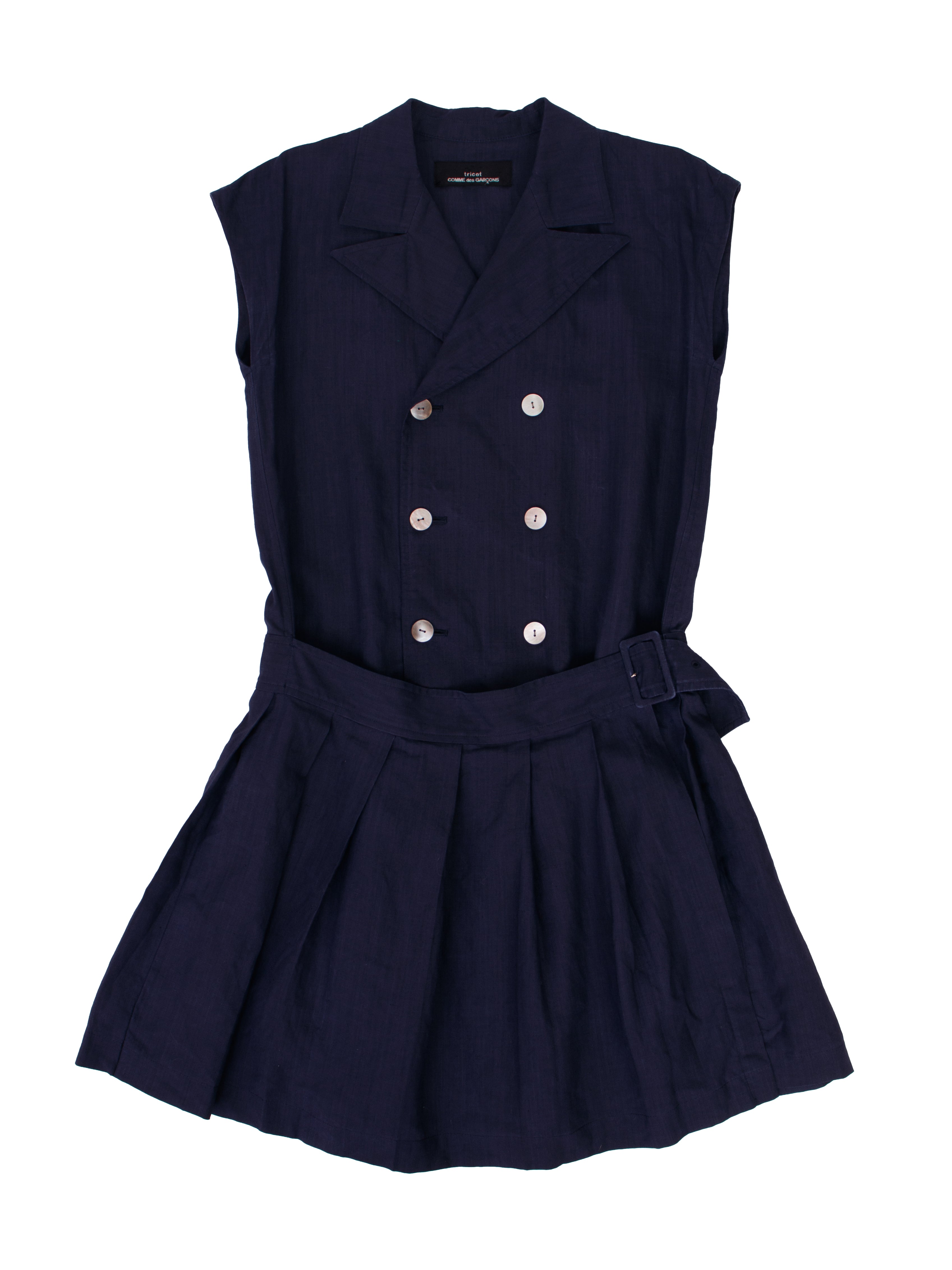 Tricot Comme Des Garçons Linen Double-Breasted Dress | Mercy Vintage