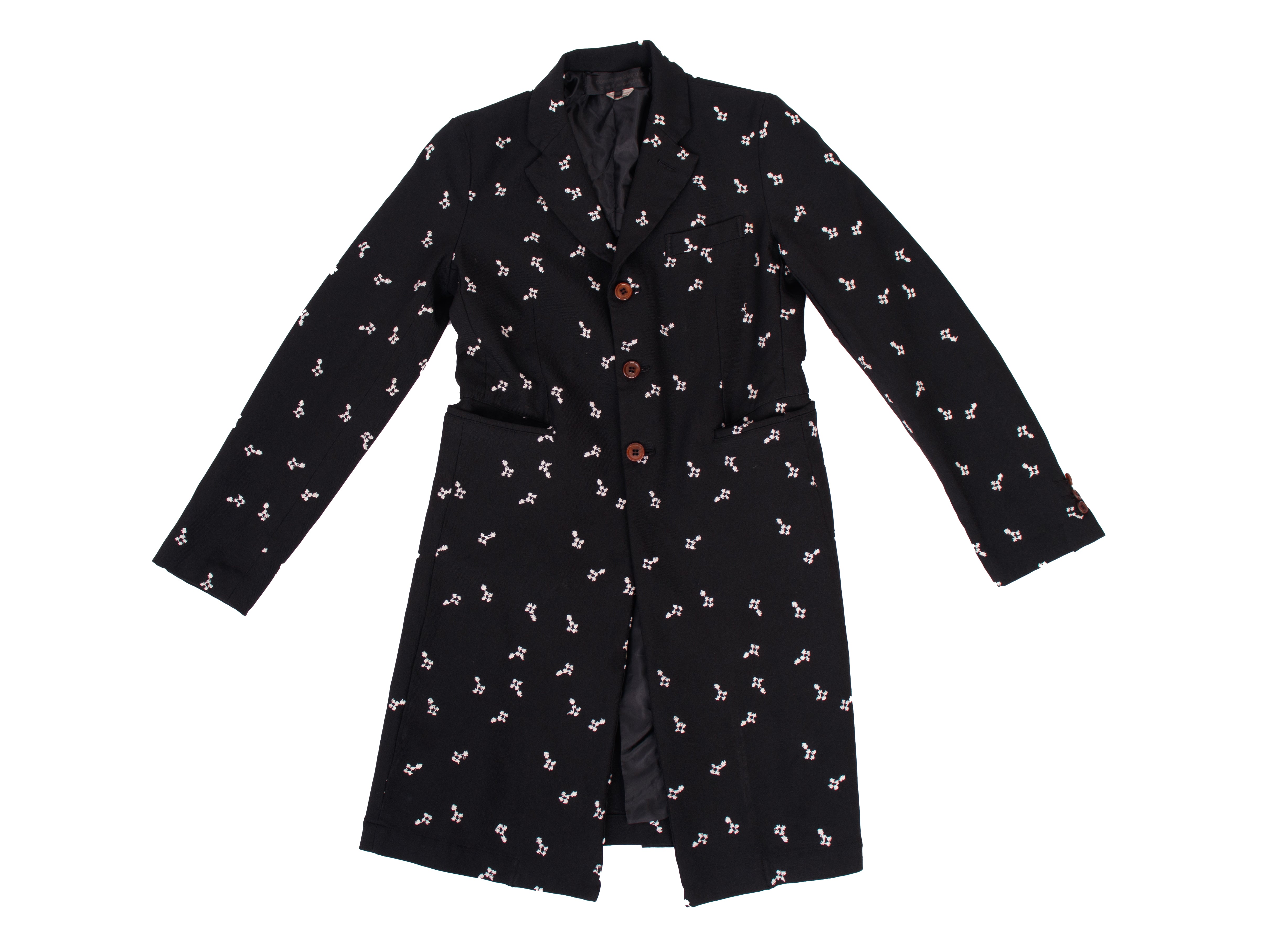 【COMMEdesGARCONS】復刻 CROSS STITCH COAT S 2014 Comme Des Garçons Embroidered Coat | Mercy Vintage