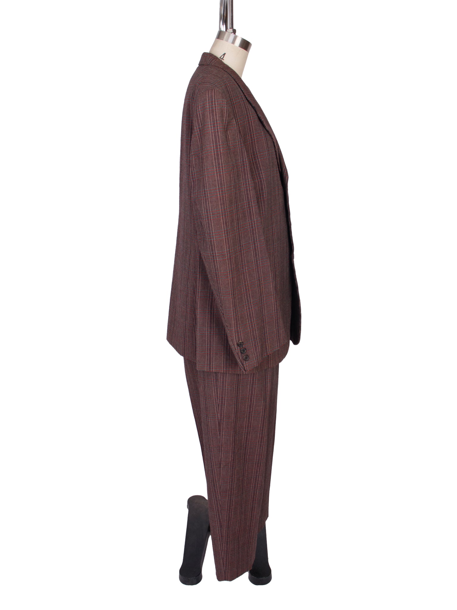 Y's For Men Wool Plaid Pantsuit