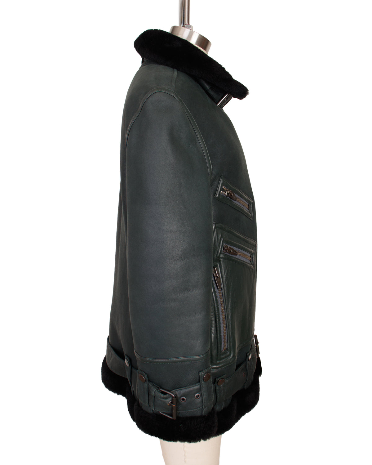 The Arrivals Lamb Shearling Zip Up Jacket