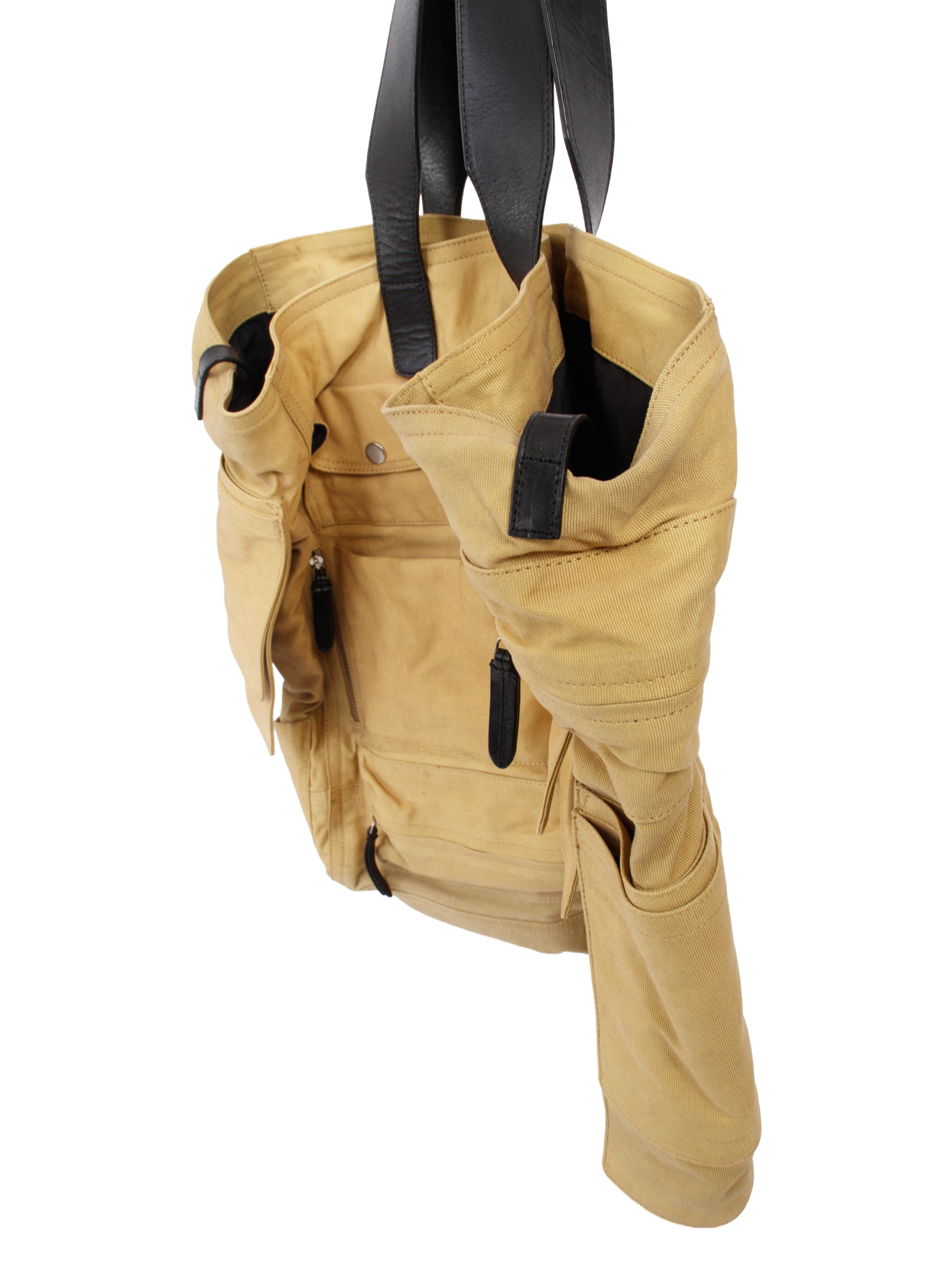 Dries Van Noten Canvas  Multi-Pocket Oversize Tote