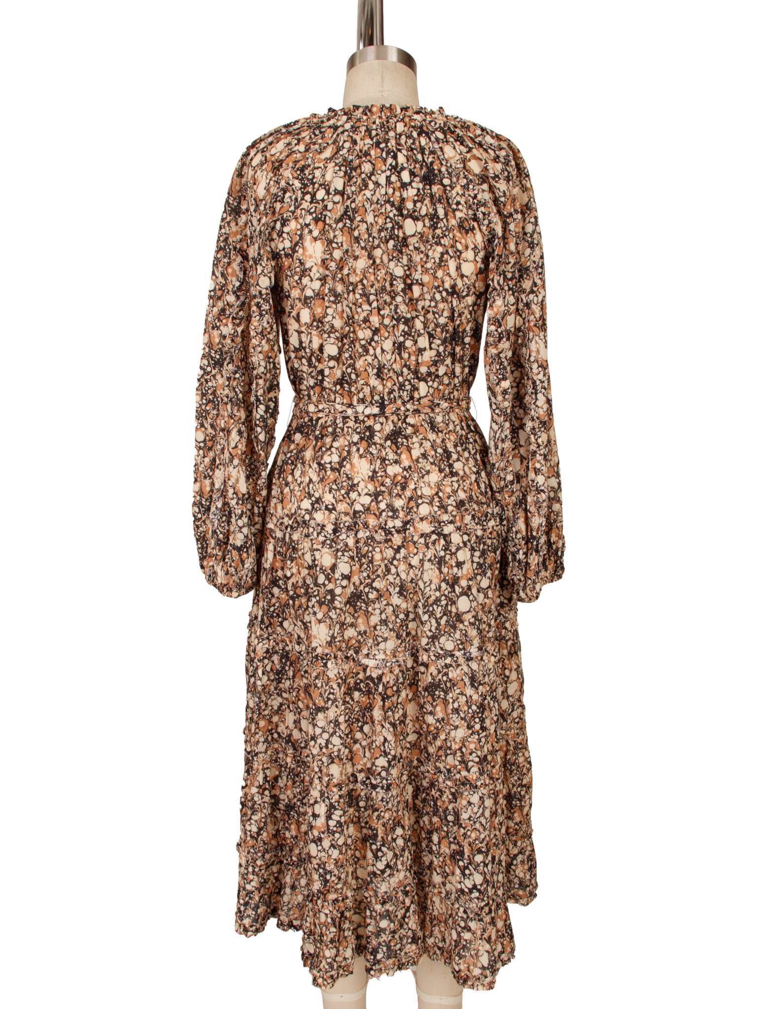 Ulla Johnson Marble Print Ruffle Dress