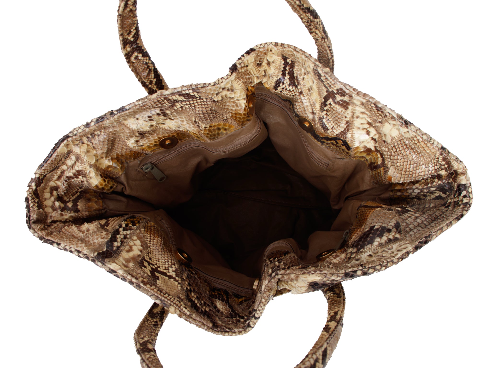 1970s Patchwork Python  Drawstring Tote