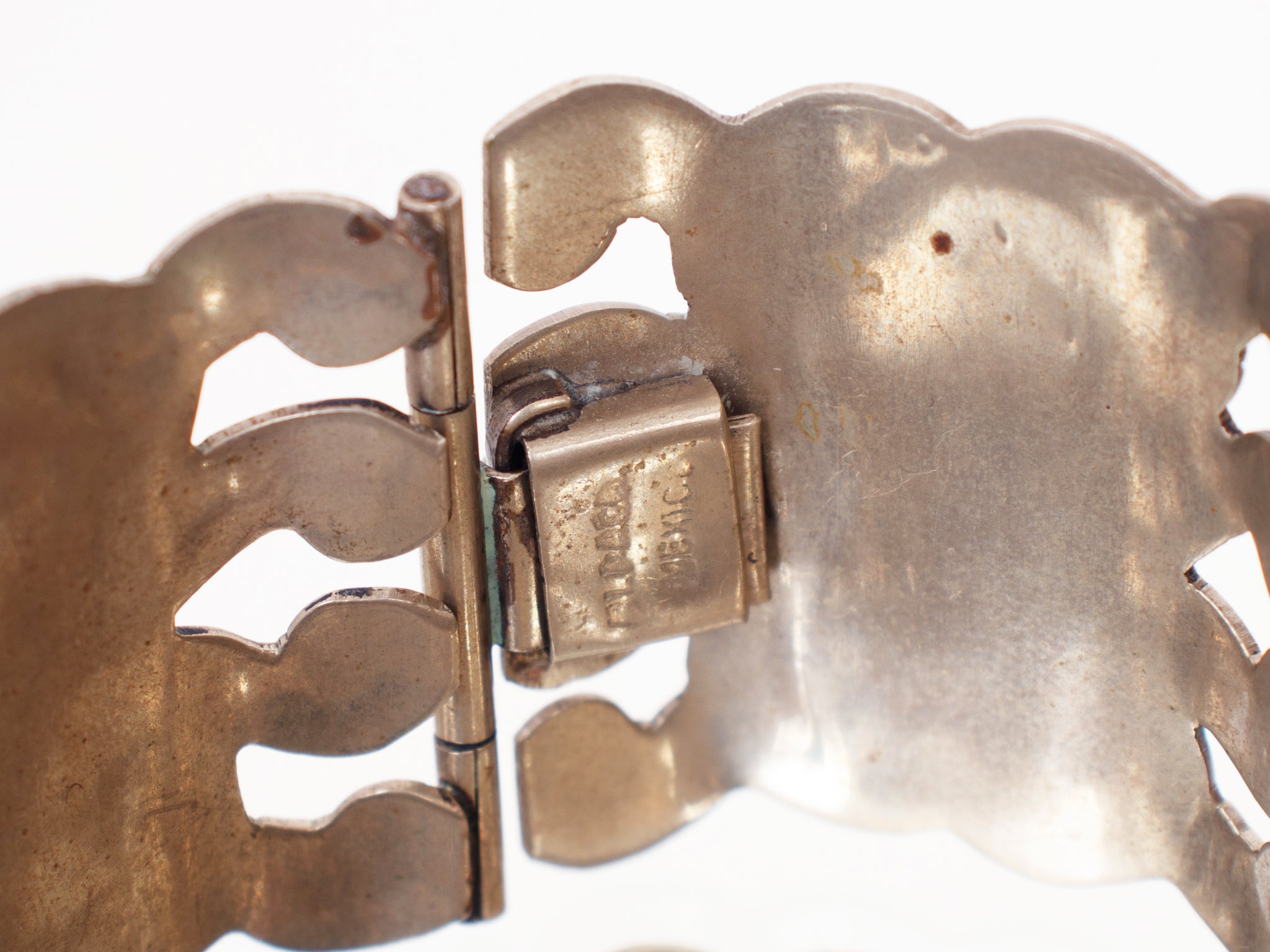 Alpaca Mexico Abalone & Ornate Cutout Panel Bracelet