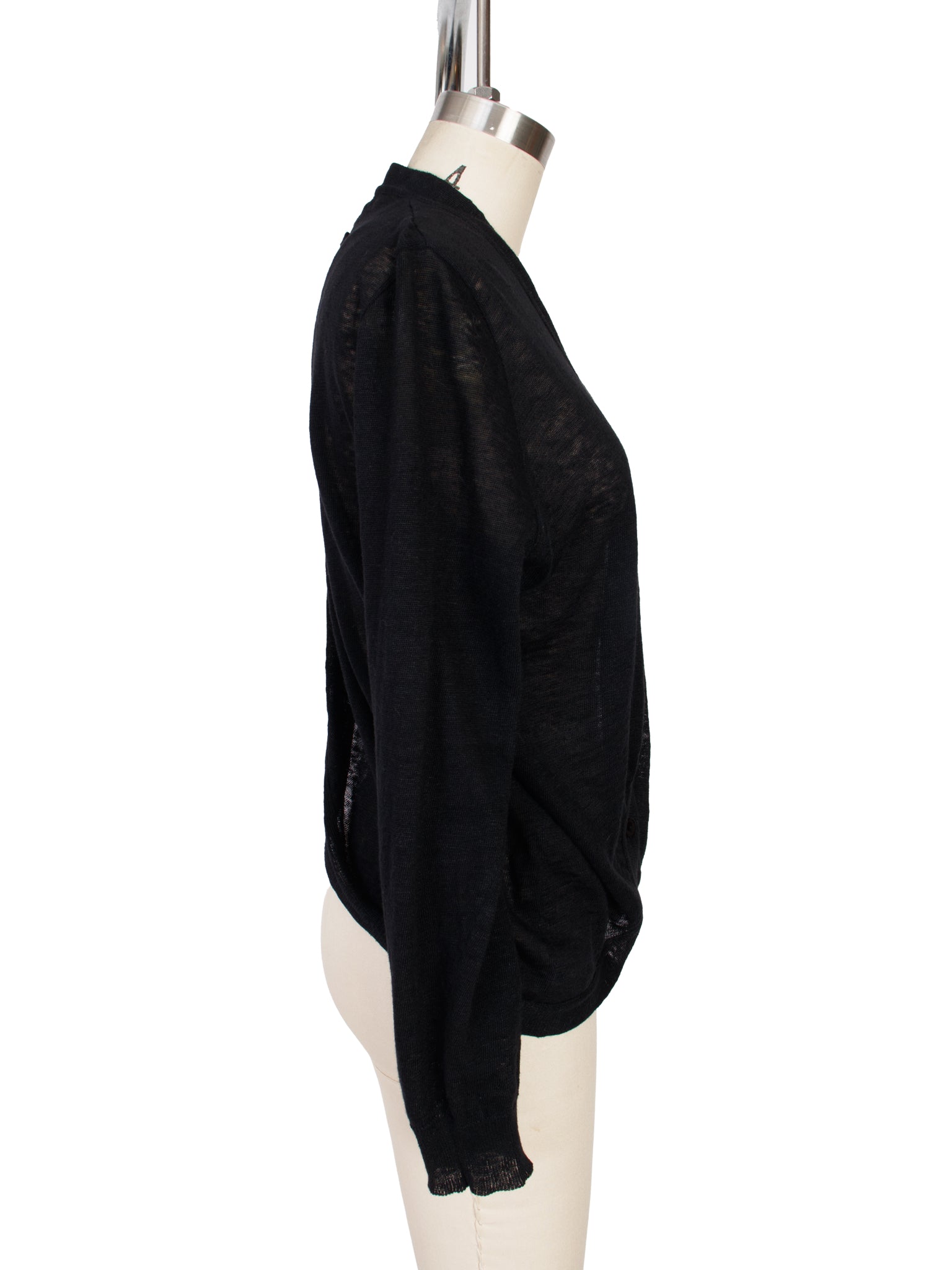 Jean Paul Gaultier Linen Crossover Panel Cardigan