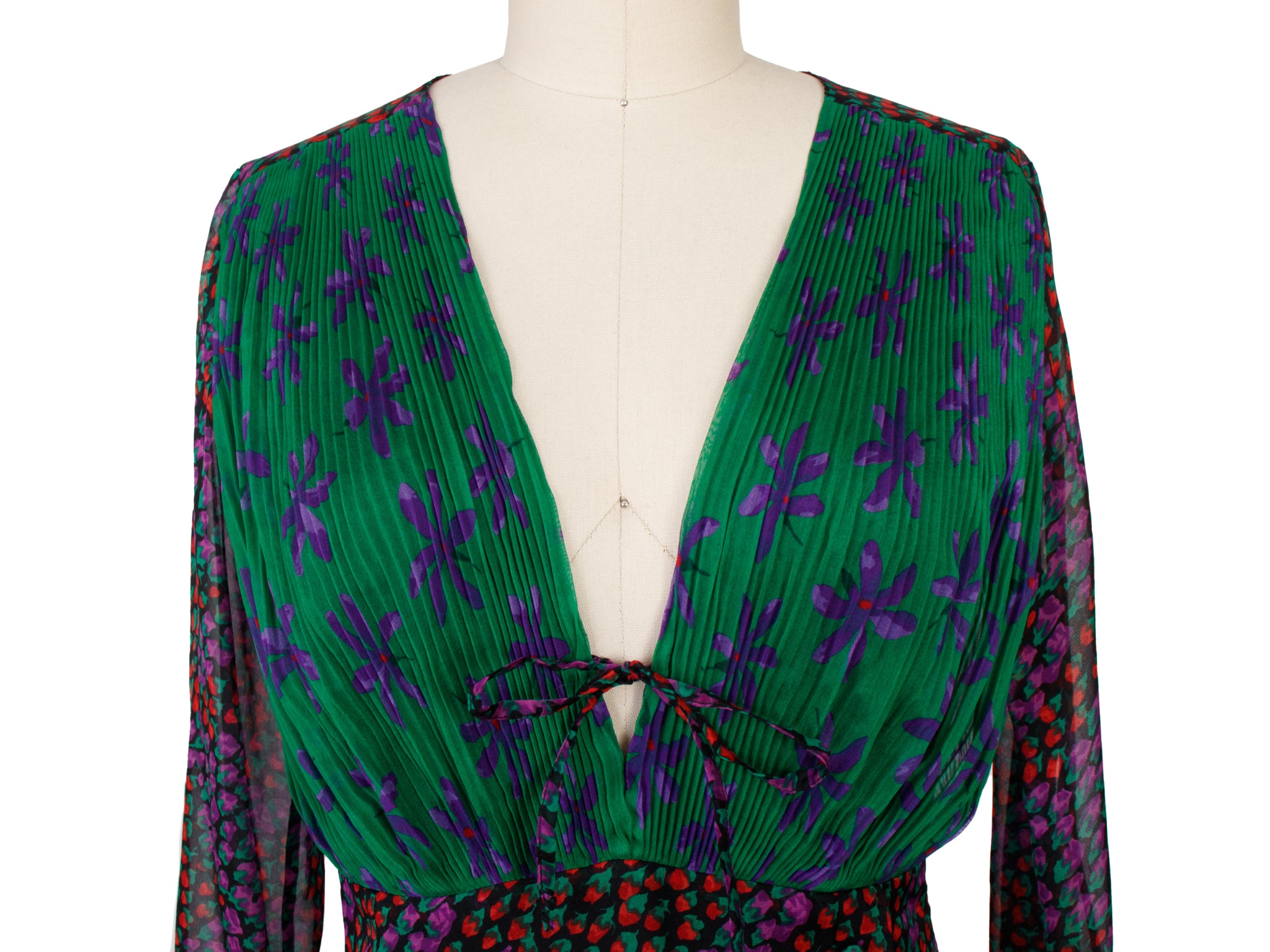 Raquel Diniz Silk Chiffon Floral Dress