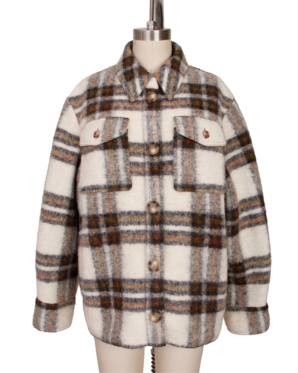 Isabel Marant Etoile Gaston Plaid Blanket Jacket
