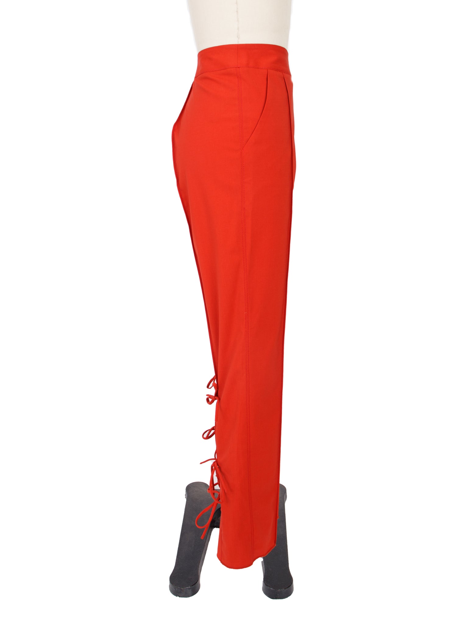 Rosie Assoulin Wool Tie Flare Pants