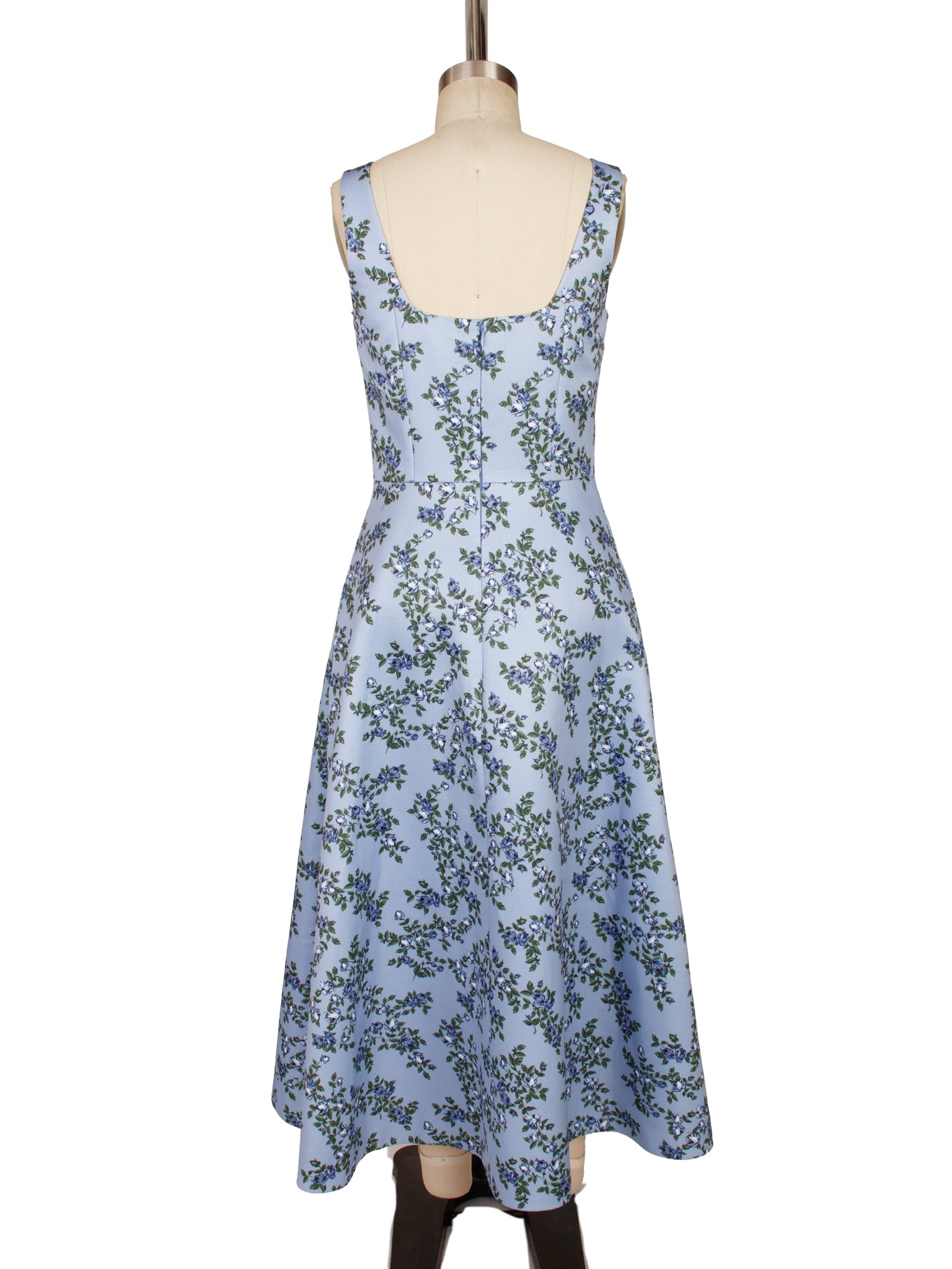 Emilia Wickstead Taffeta Faille Rose Print Dress