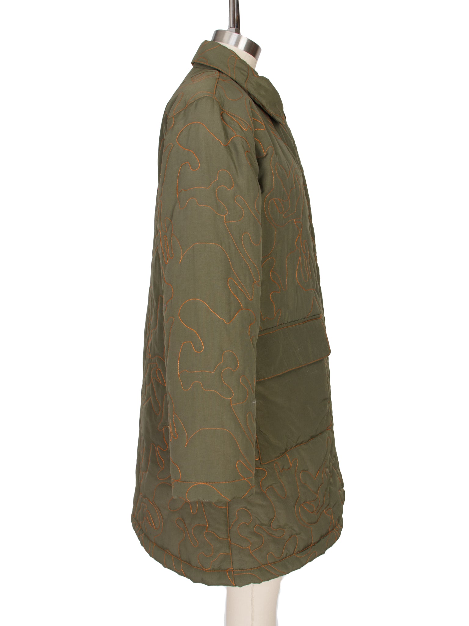 Castelbajac Pluie Abstract Embroidered Puffer Coat