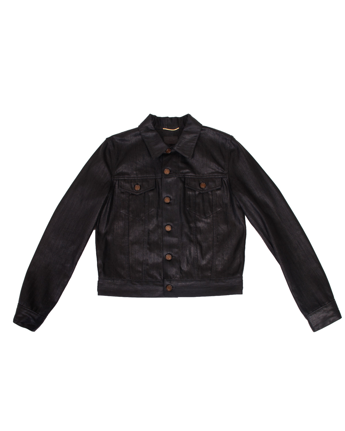 2018 Saint Laurent Coated Denim Trucker Jacket