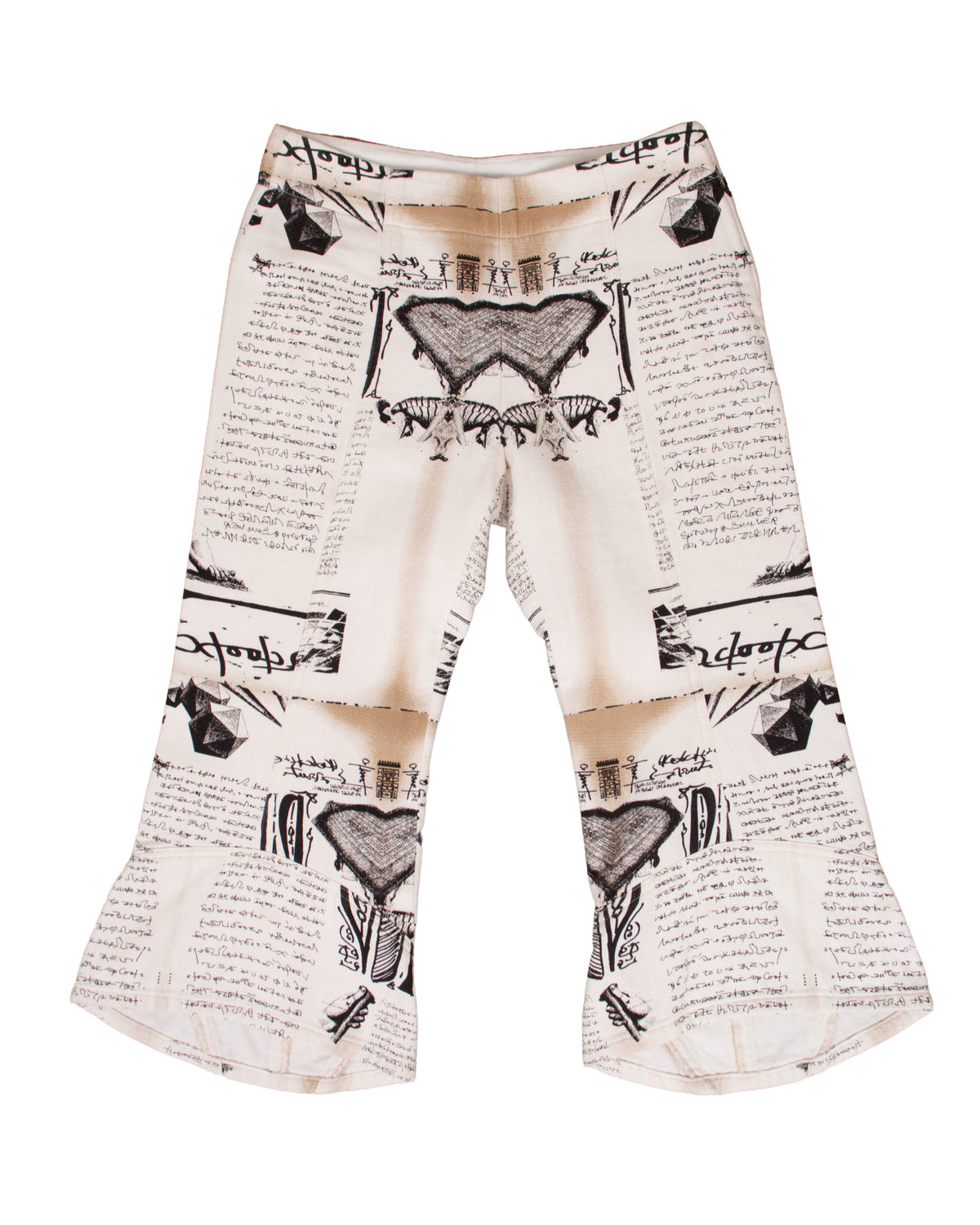 SS03 Issey Miyake Runway Newspaper Print Pants