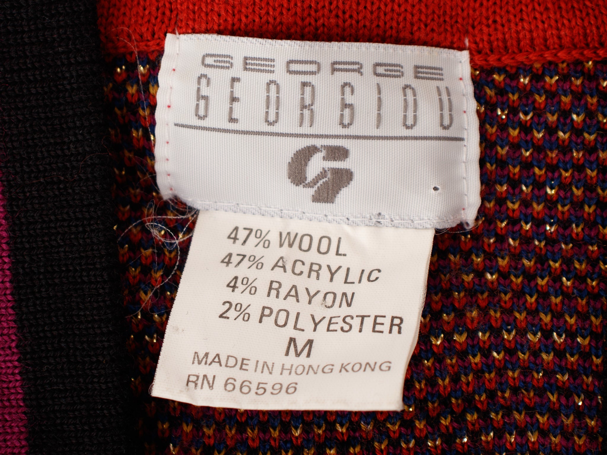 1980's George Georgiou Wool-Blend Metallic Cardigan