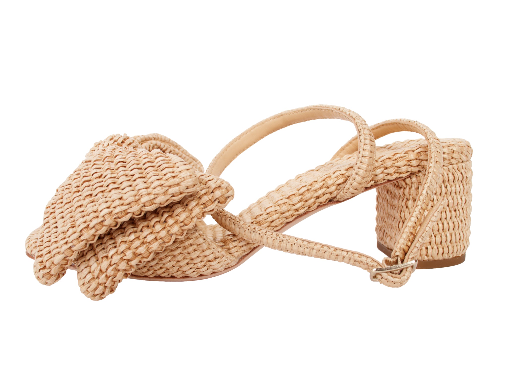 Loeffler Randall Basket Weave Bow Sandals