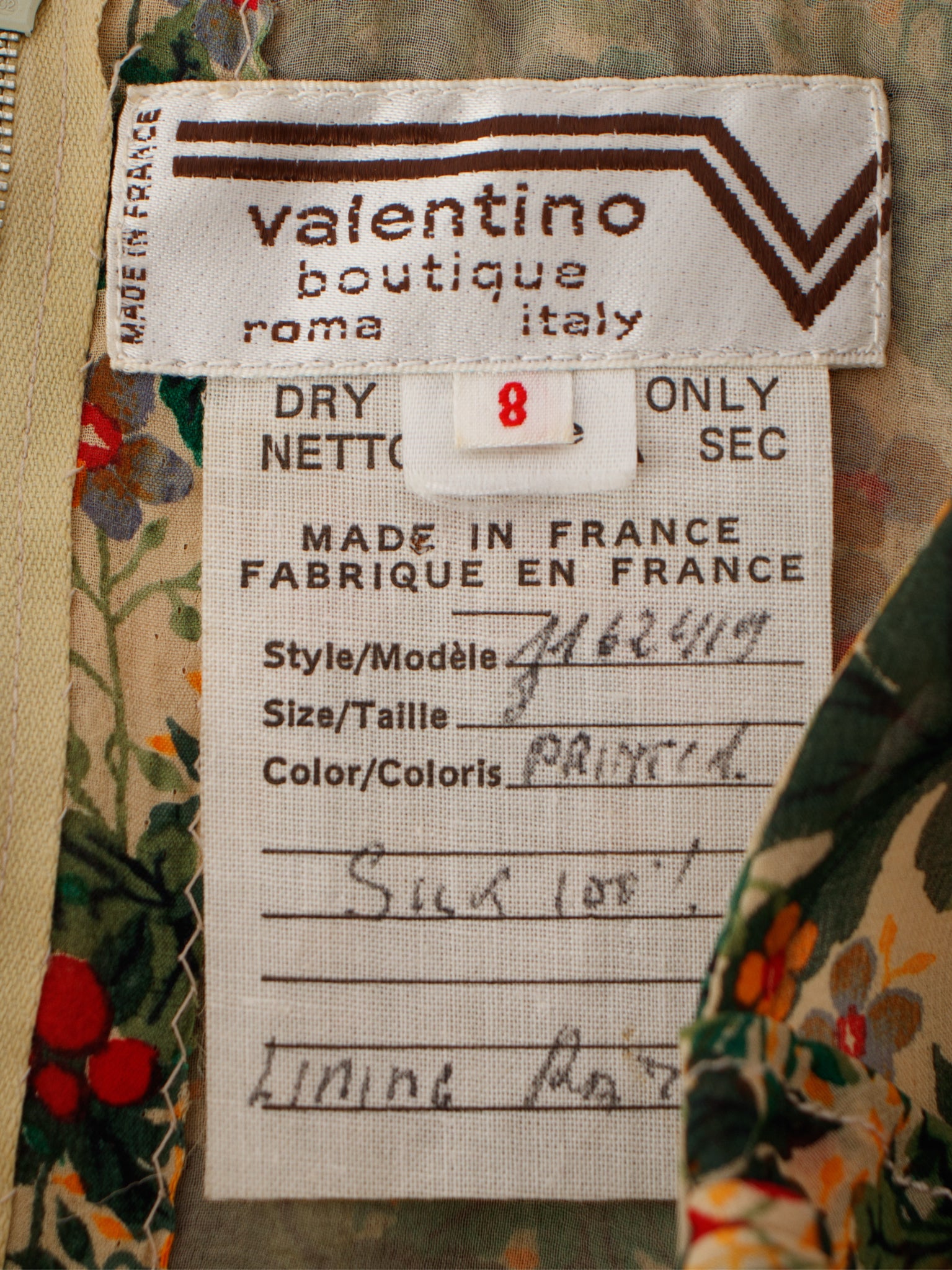 1970s Valentino Silk Floral Dress