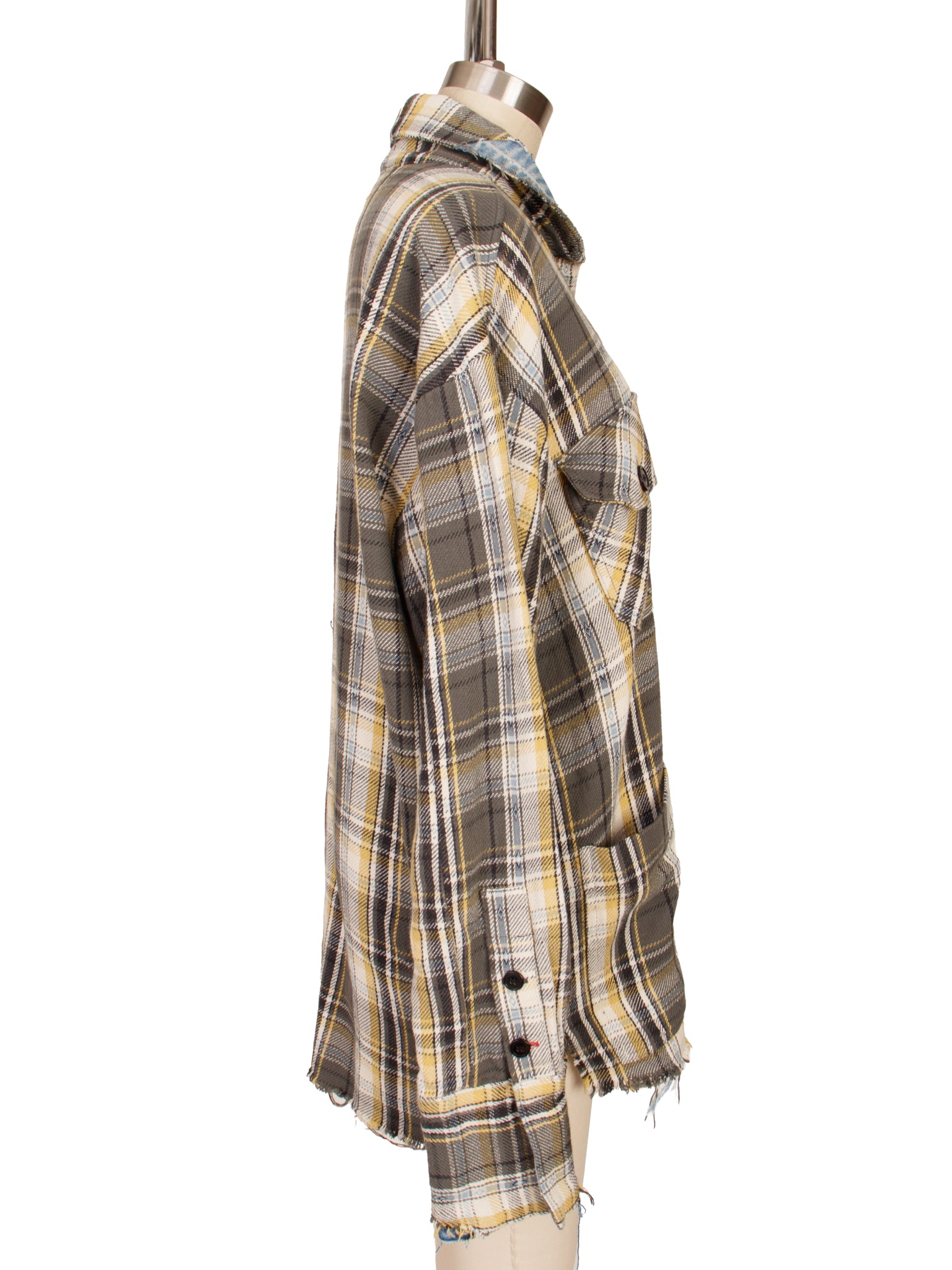 Greg Lauren Shawl Collar Boxy Reworked Shirt