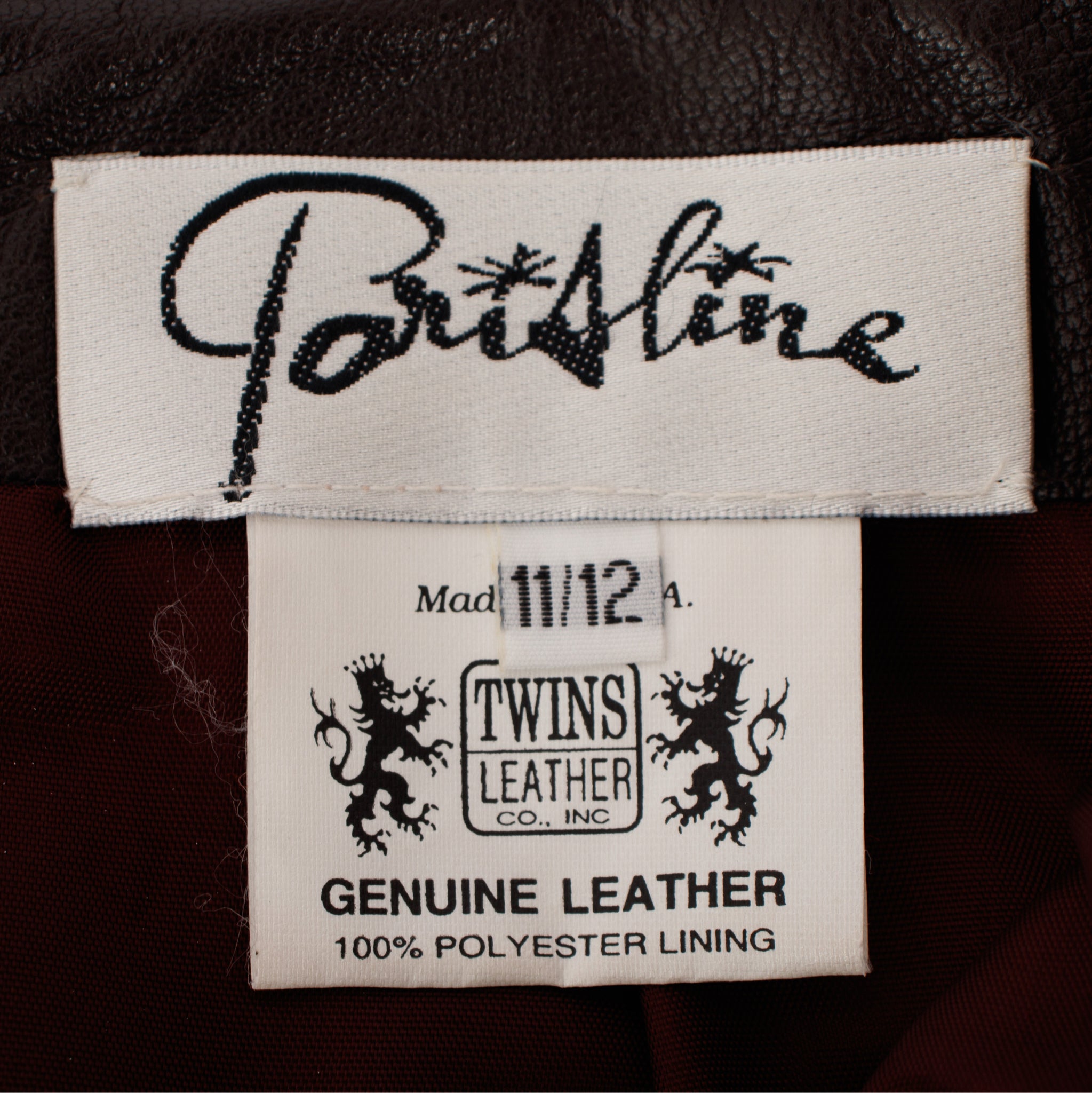 1990's Paris Line Leather Embossed Jacket & Skirt Set
