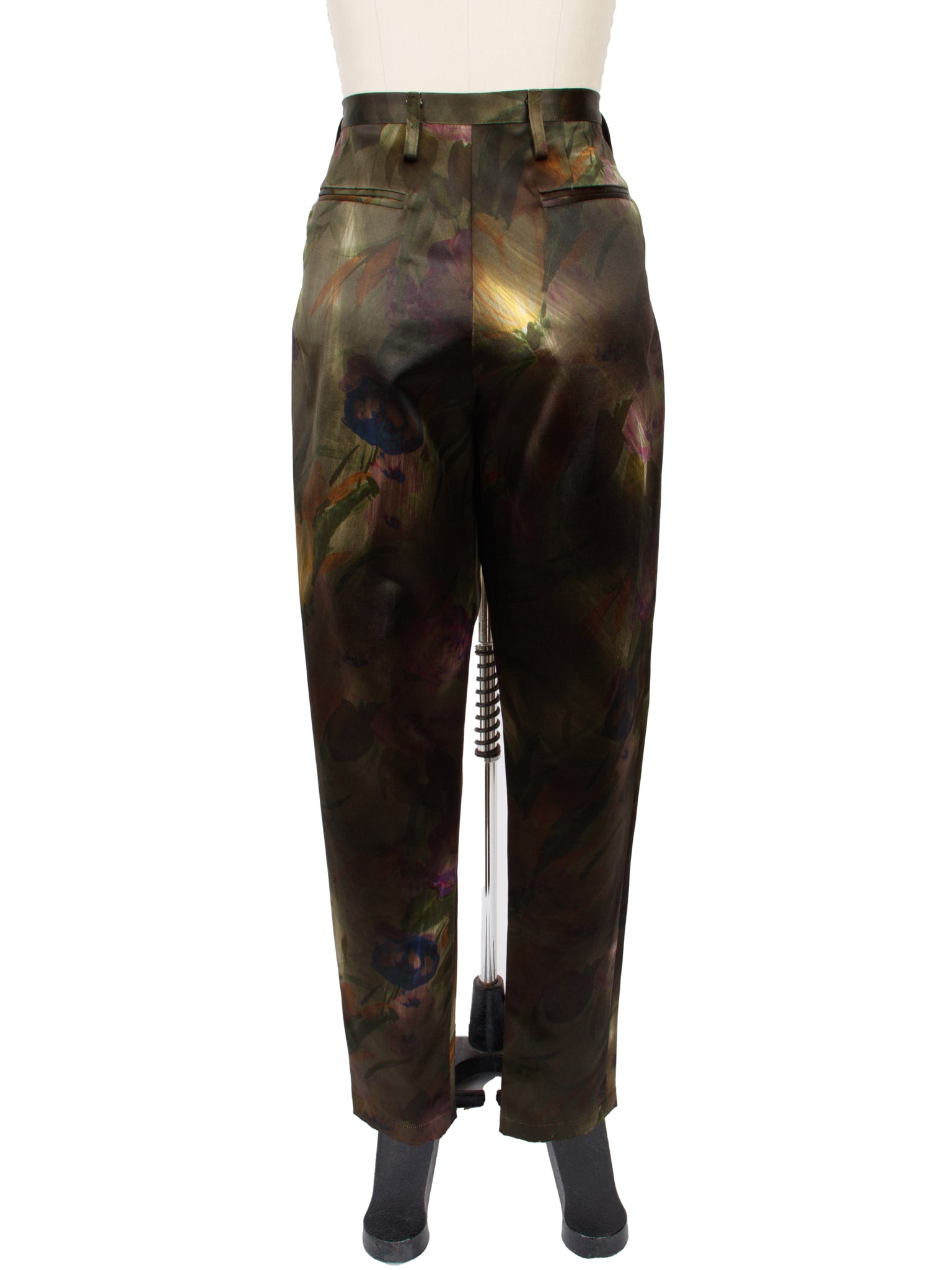 Dries Van Noten Silk & Cotton Floral Print Trousers