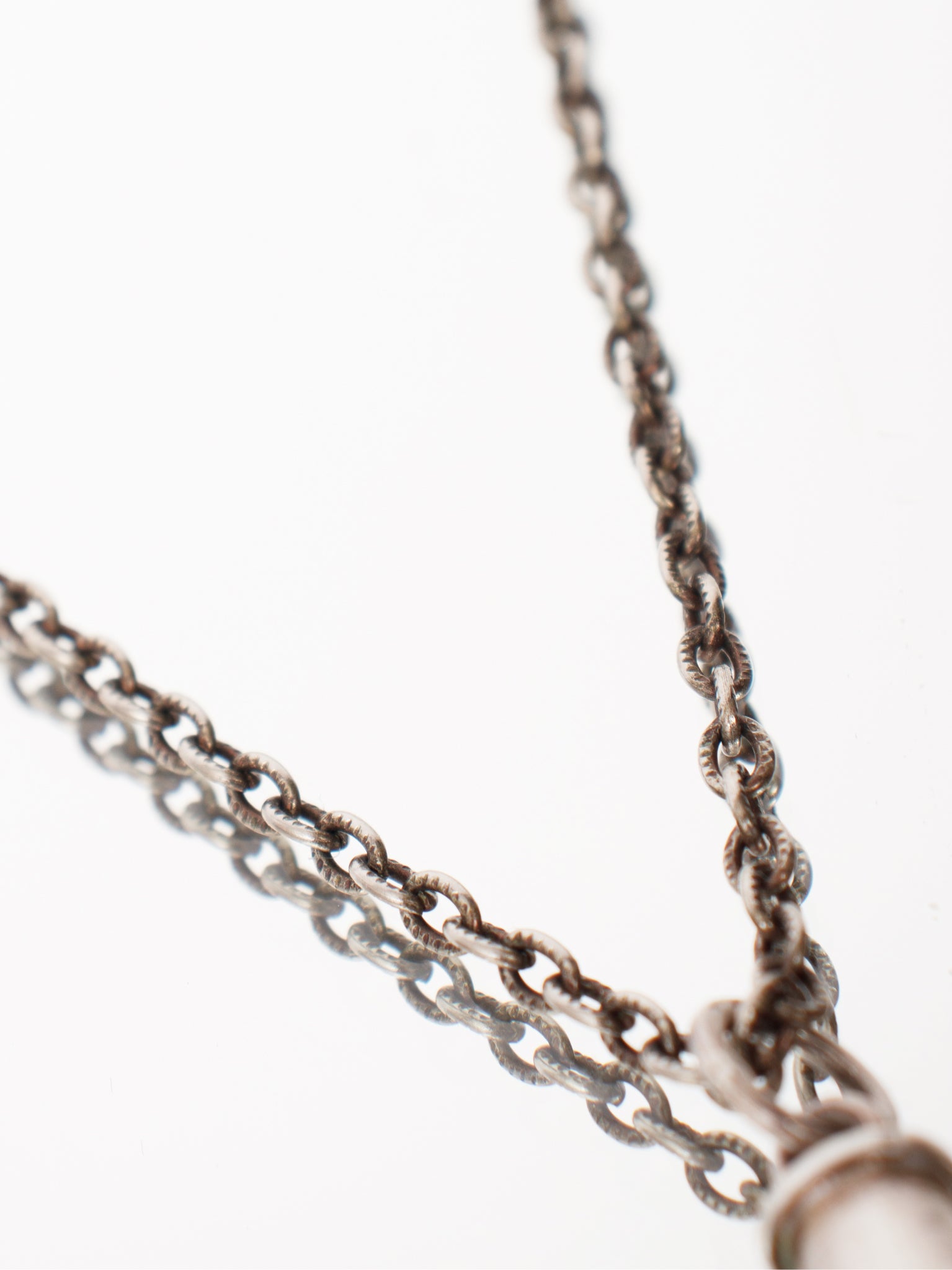 1970s Silver Cherub Perfume Bottle Pendant Necklace