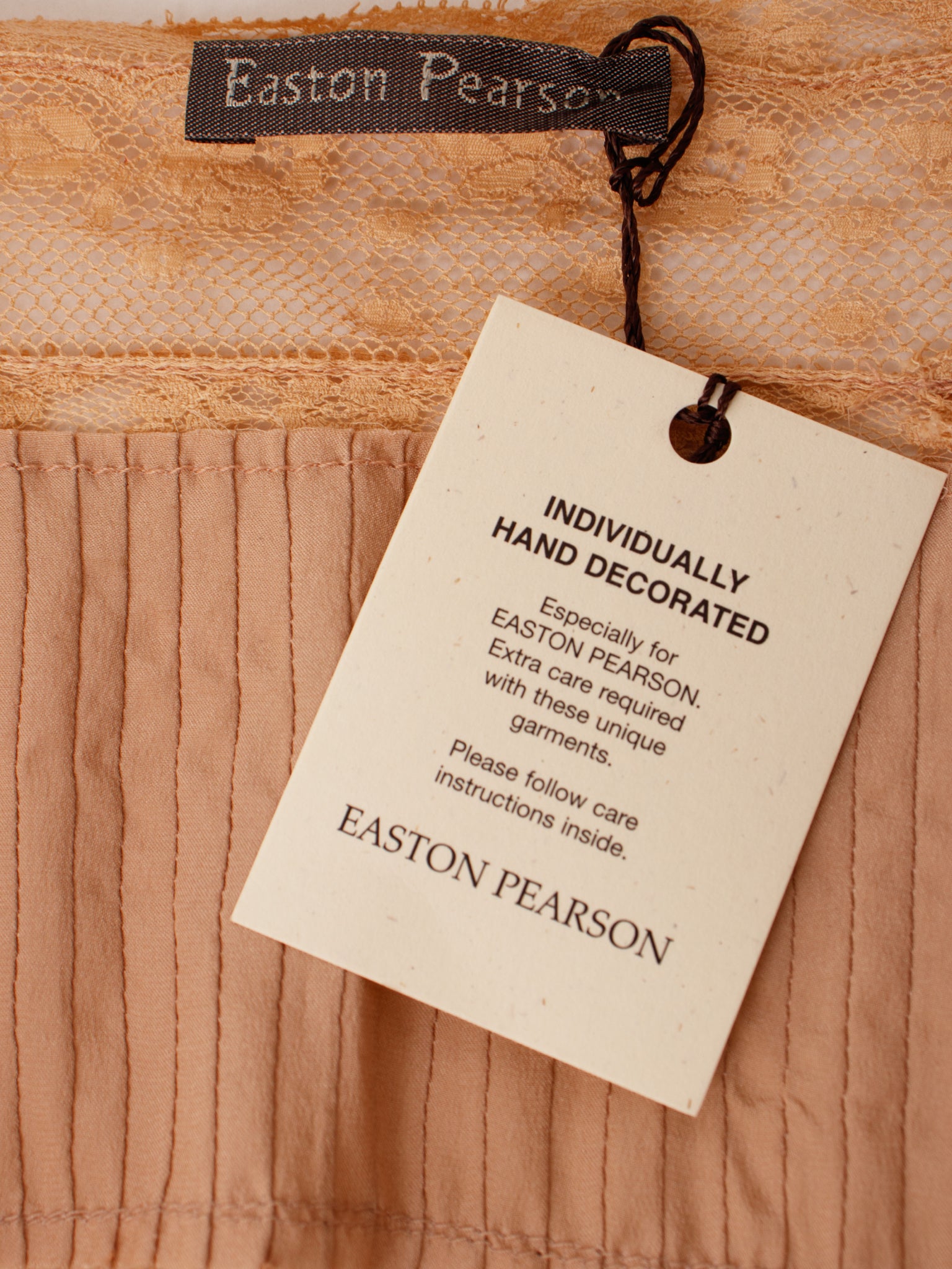 Easton Pearson Pintuck Silk Lace Blouse