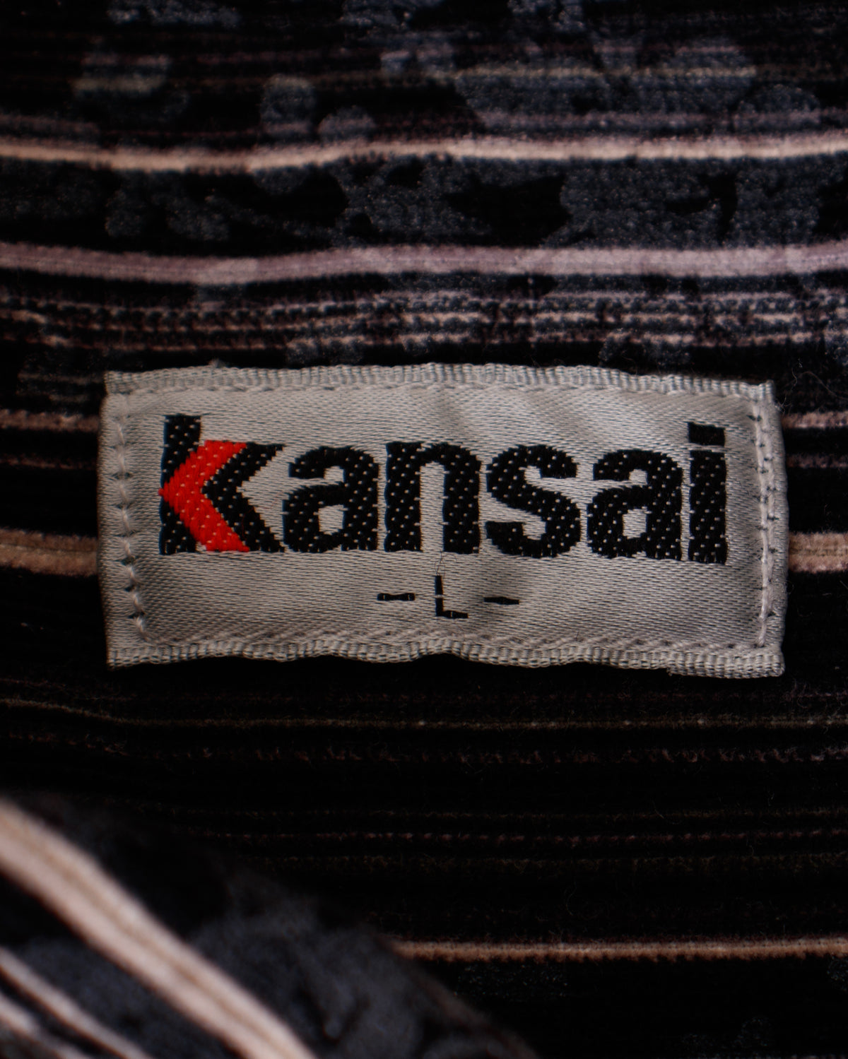 Kansai Floral Striped Corduroy Button Up