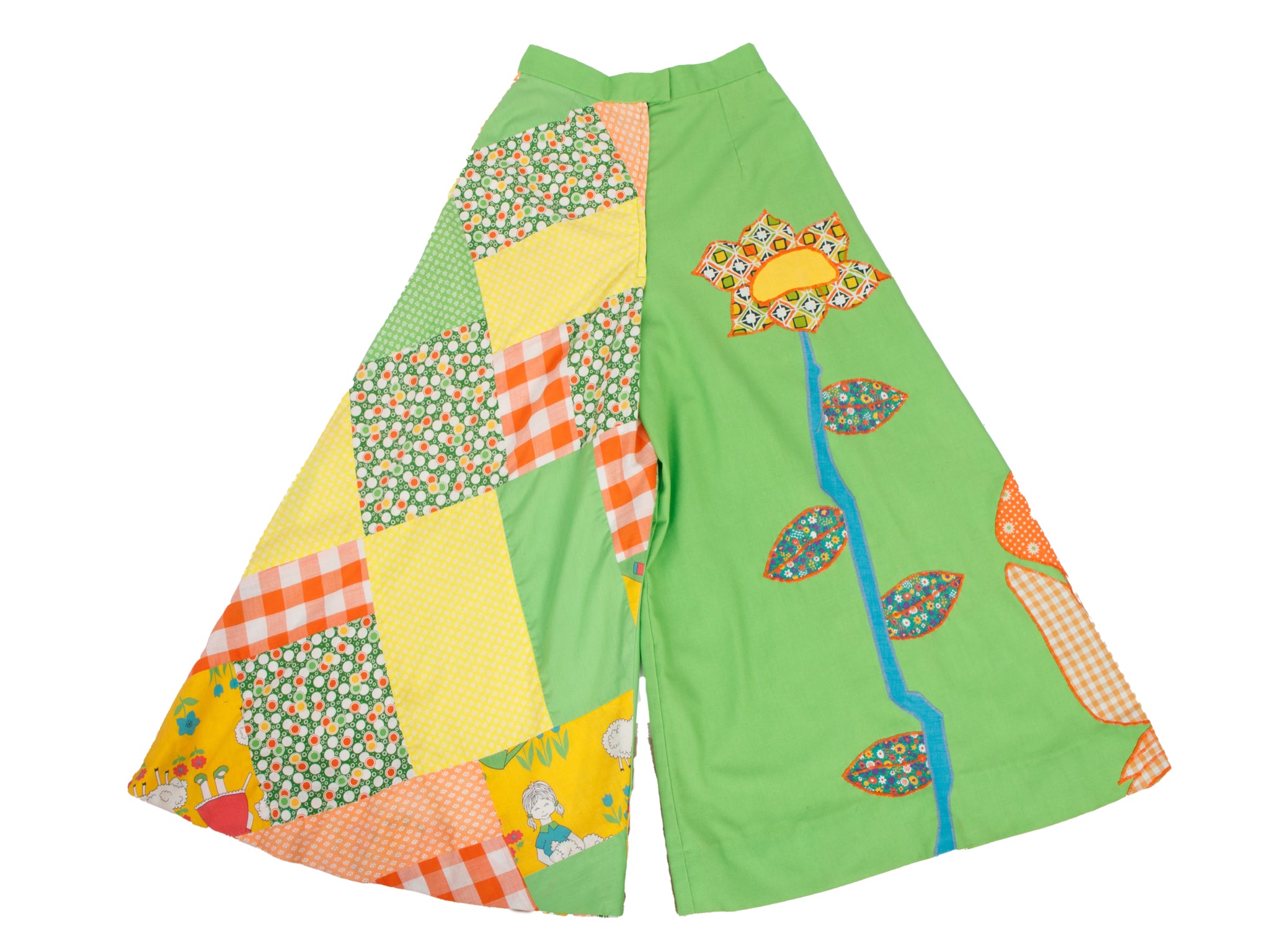 1970's Patchwork Frog Appliqué Pants