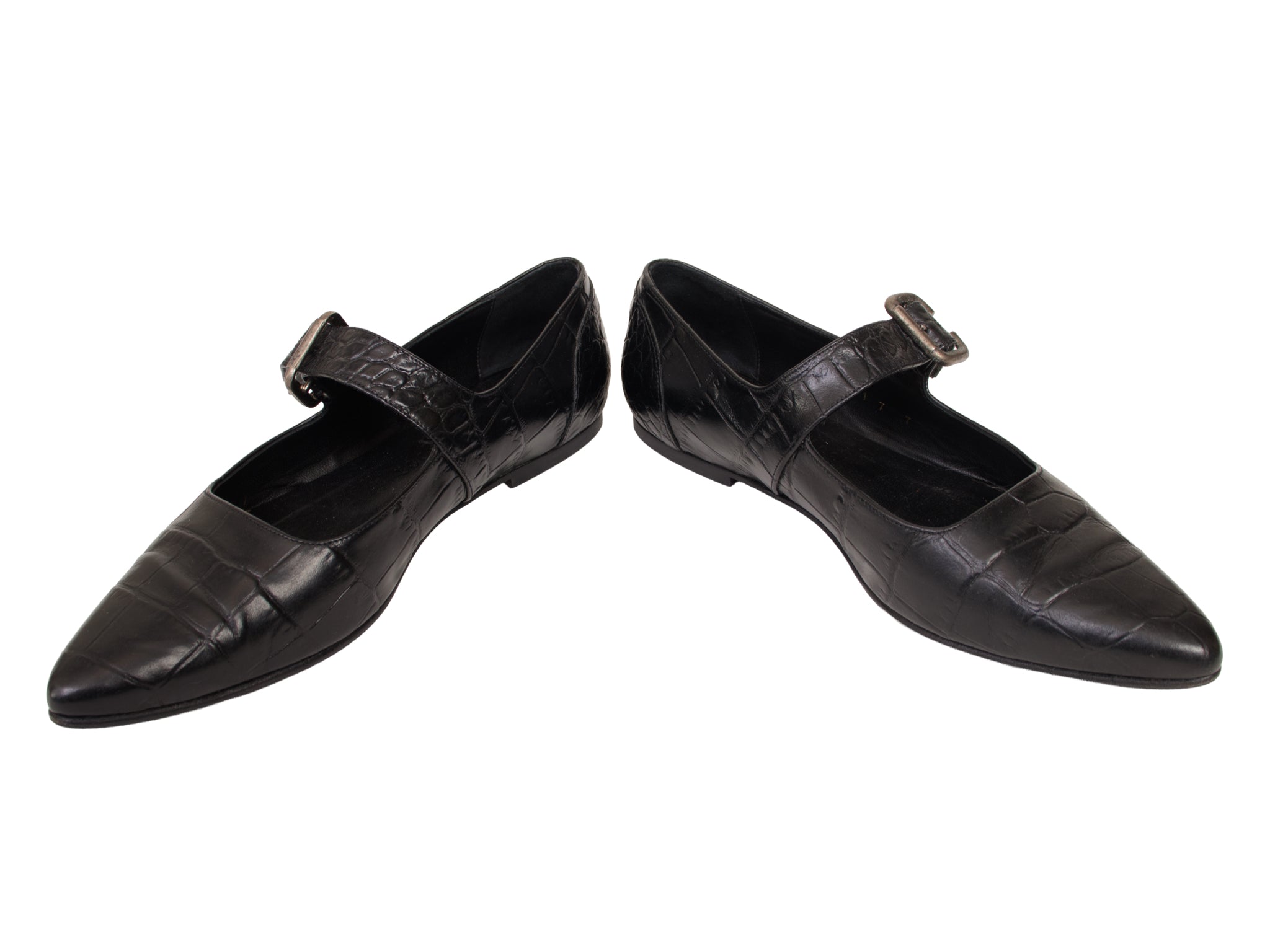Freda Salvador Croc Embossed Mary Janes