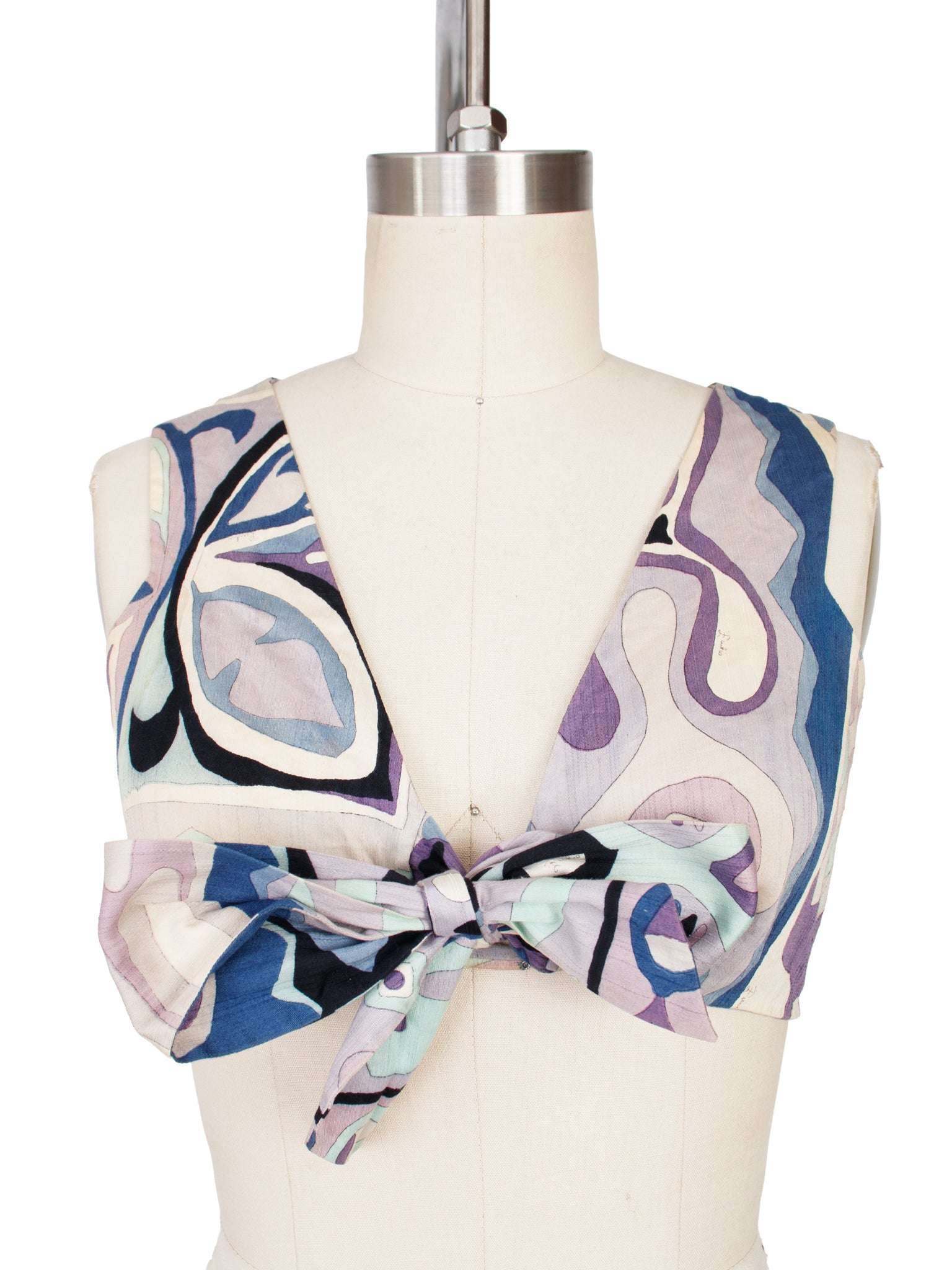1970s Emilio Pucci Crop Tie Top