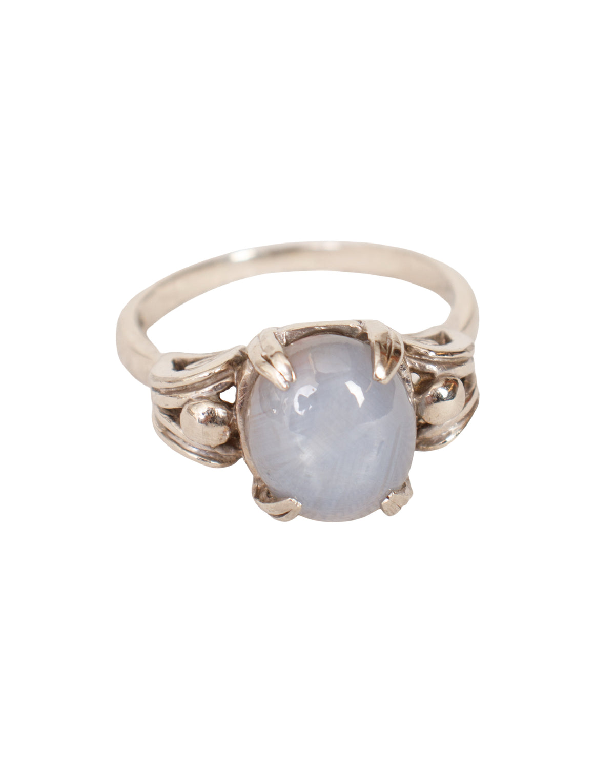 12k White Gold Star Sapphire Ring*