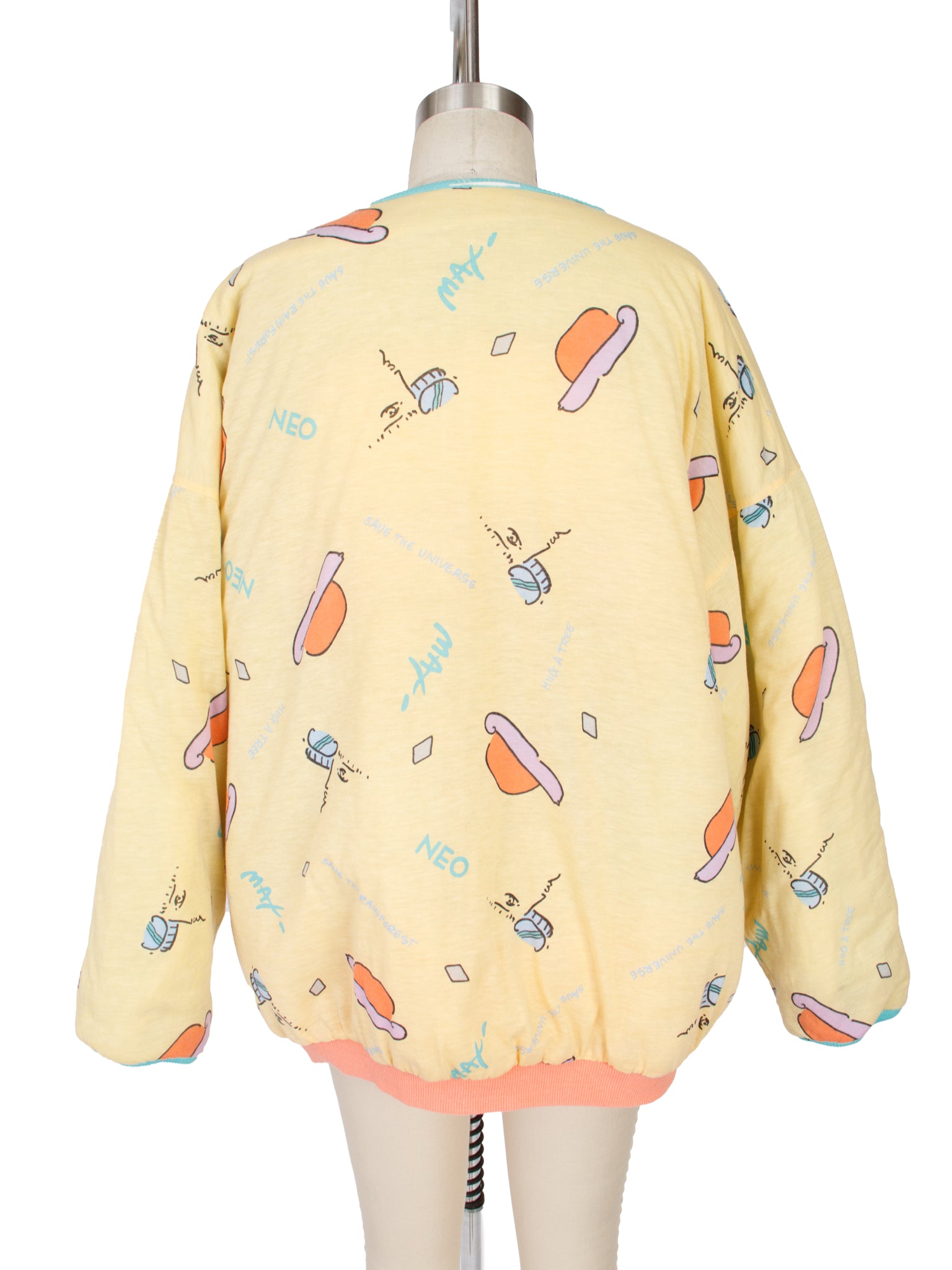 1980s Peter Max Reversible Padded Sweatshirt