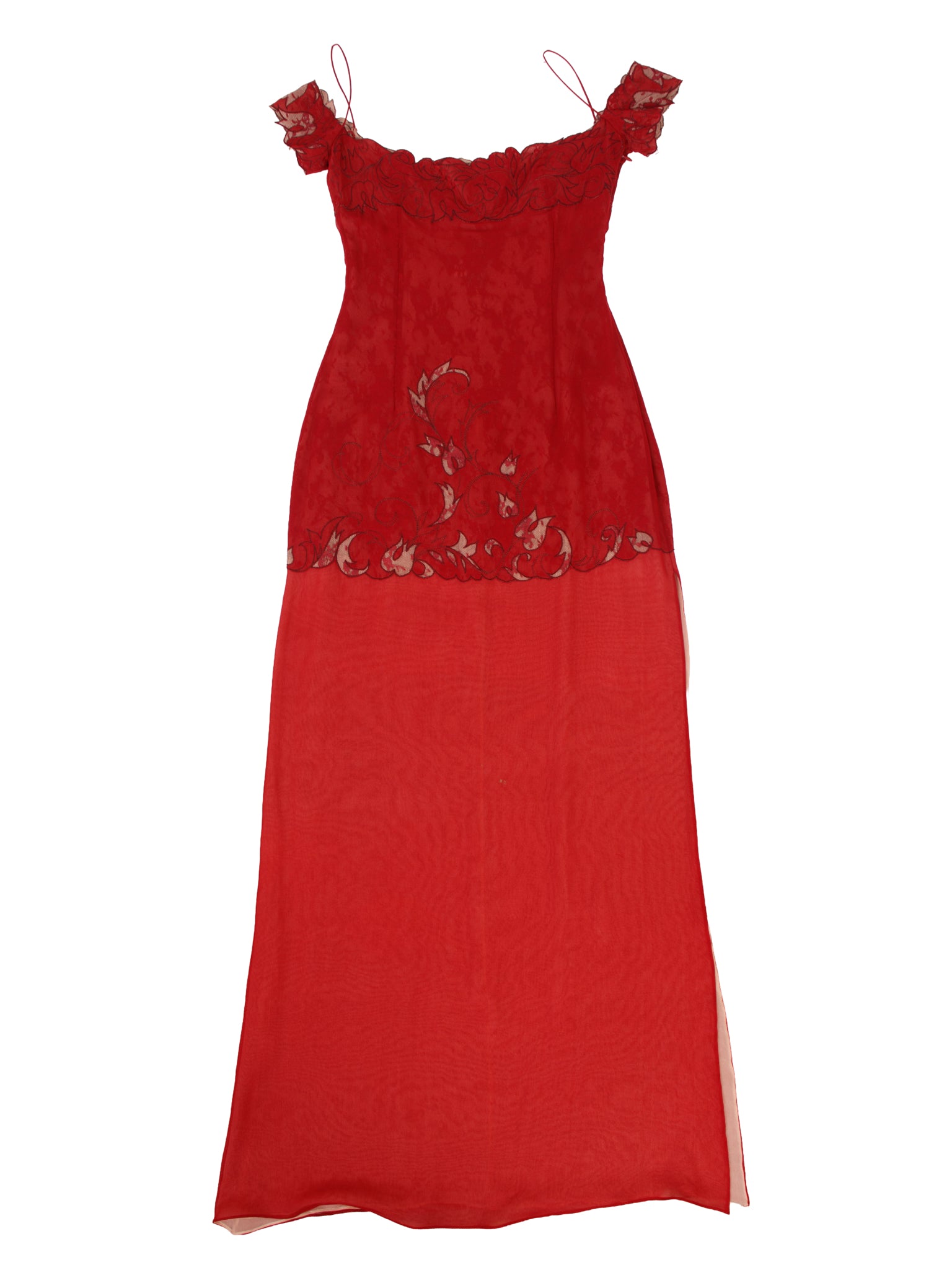 Richard Tyler Couture Silk Lace Dress Set