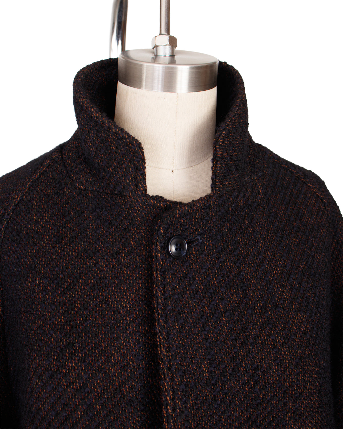 Blue Blue Wool Boucle Coat