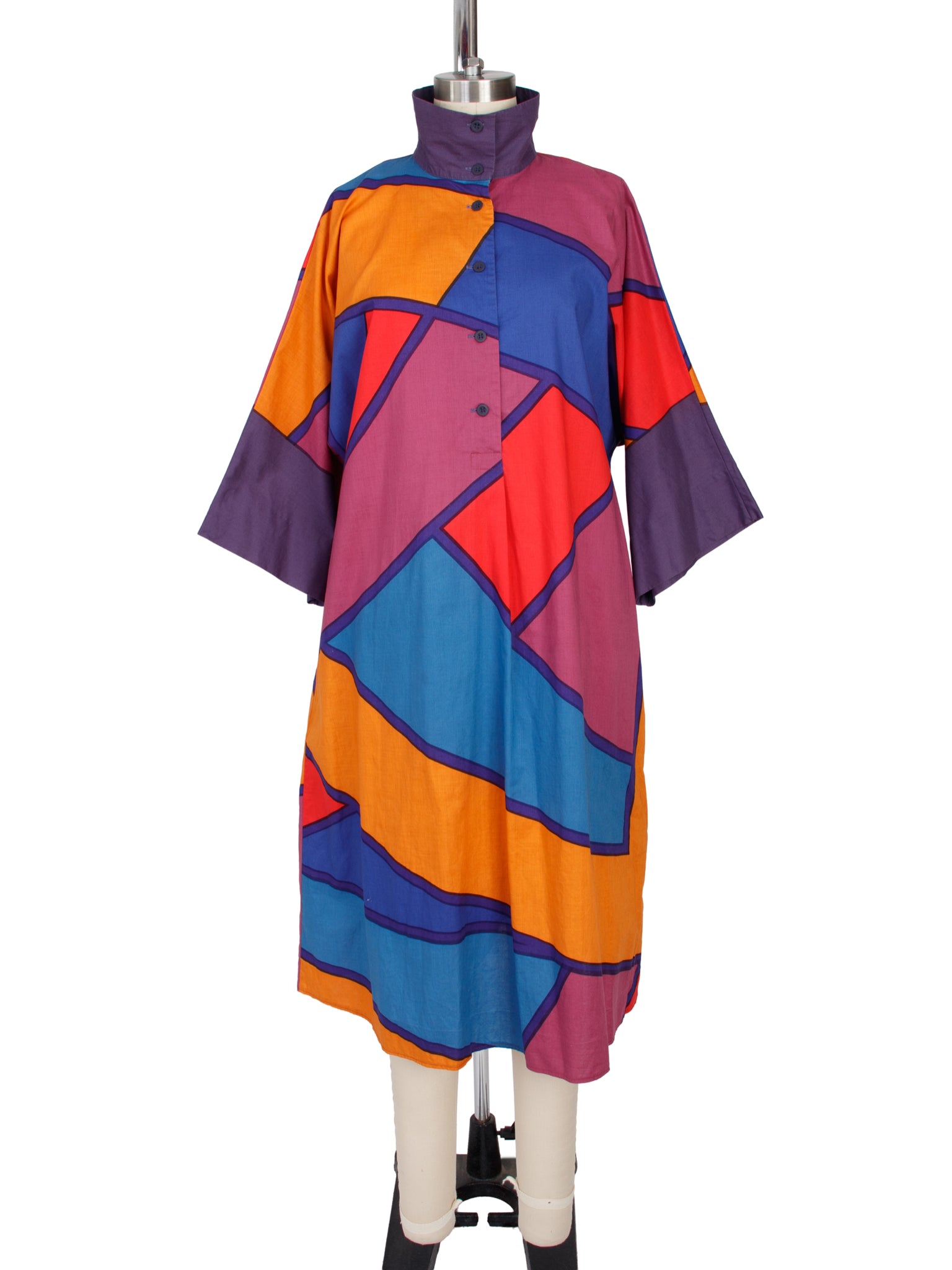 Marimekko Purple Multicolor Geometric Dress