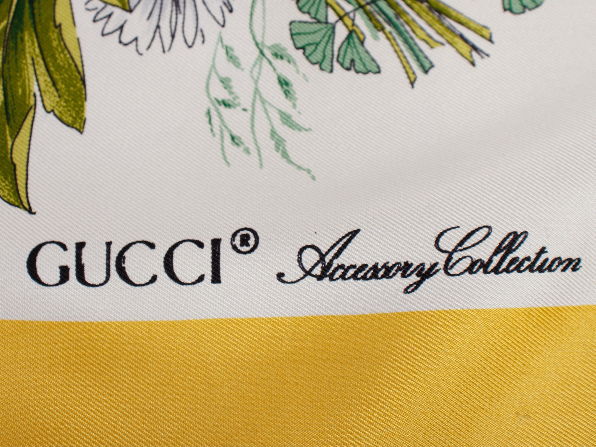 Gucci Accessory Collection Silk Floral Scarf