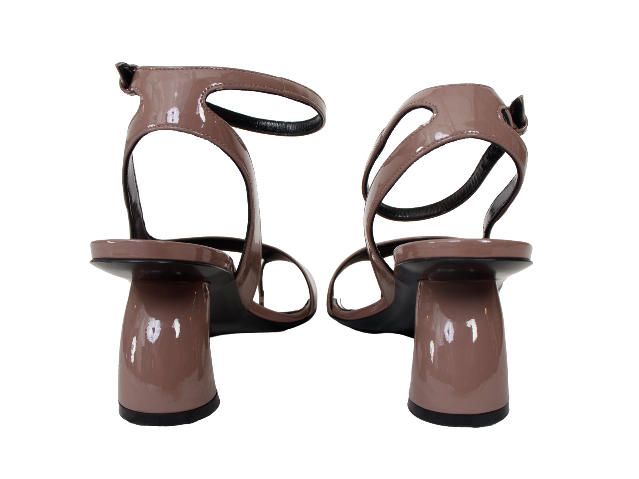 Dries Van Noten Patent Leather Sculptural Sandals