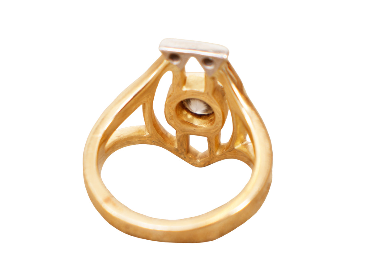 18k Antique Art Noveau Diamond Ring*