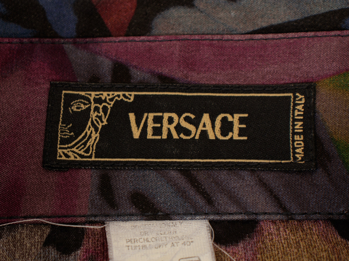 Versace Silk Butterfly Print Shirt