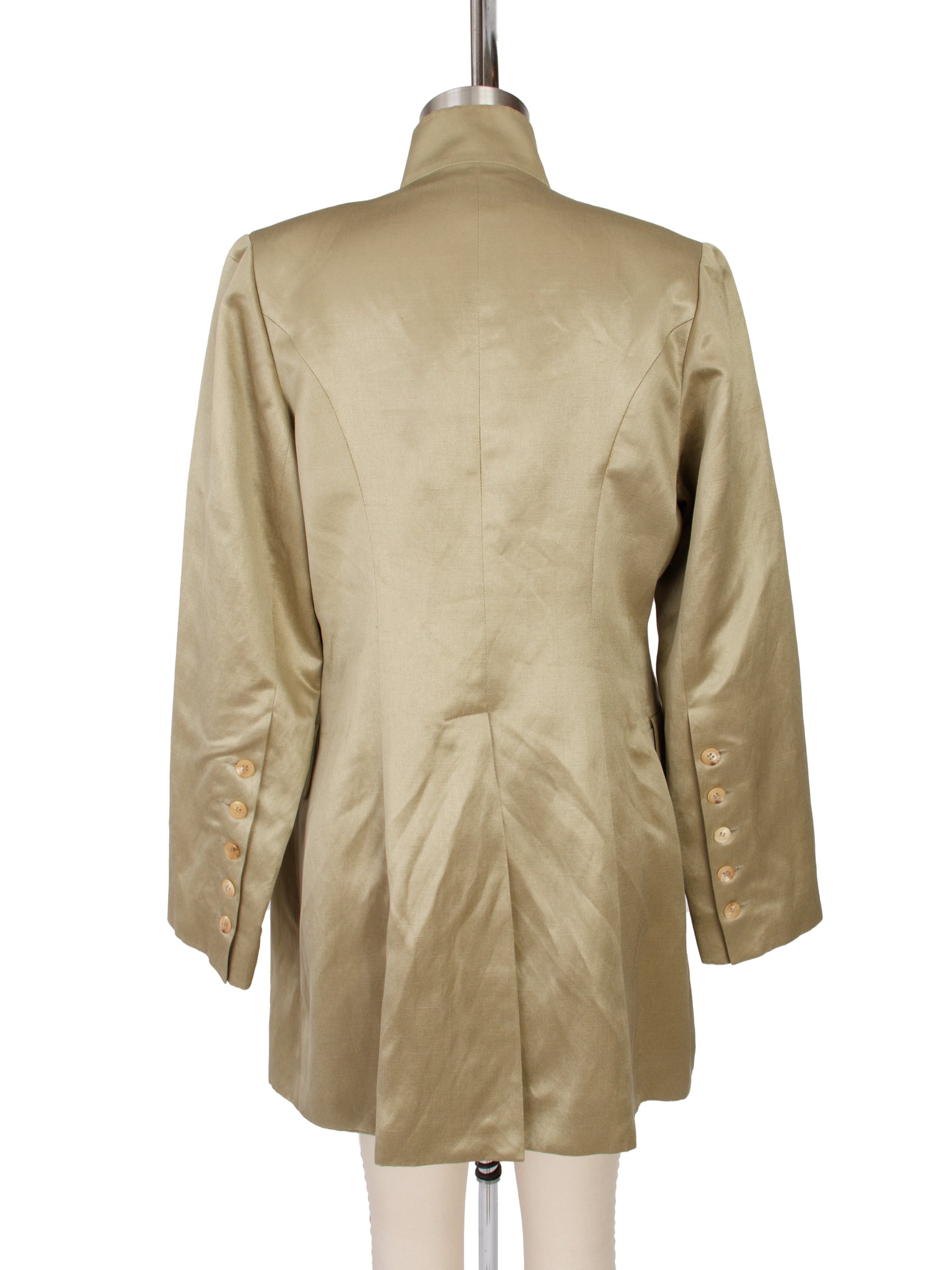 Morgane Le Fay Silk & Linen-Blend Twill Coat