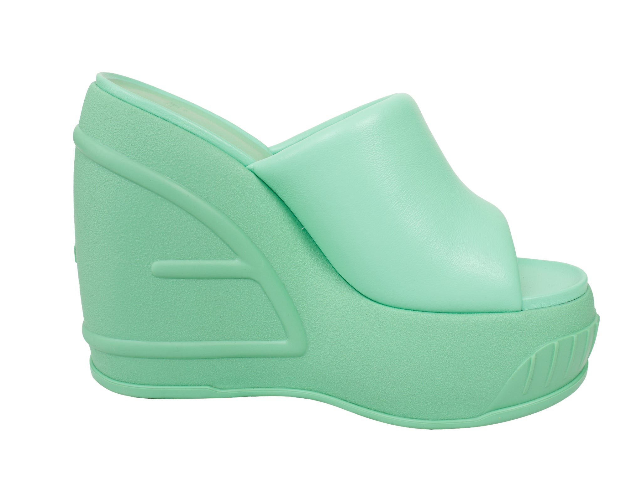 Fendi Nappa Leather & Rubber Platform Sandals