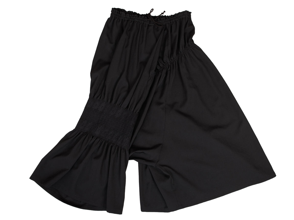 AW13 Y's Wool Smocked Asymmetric Pants